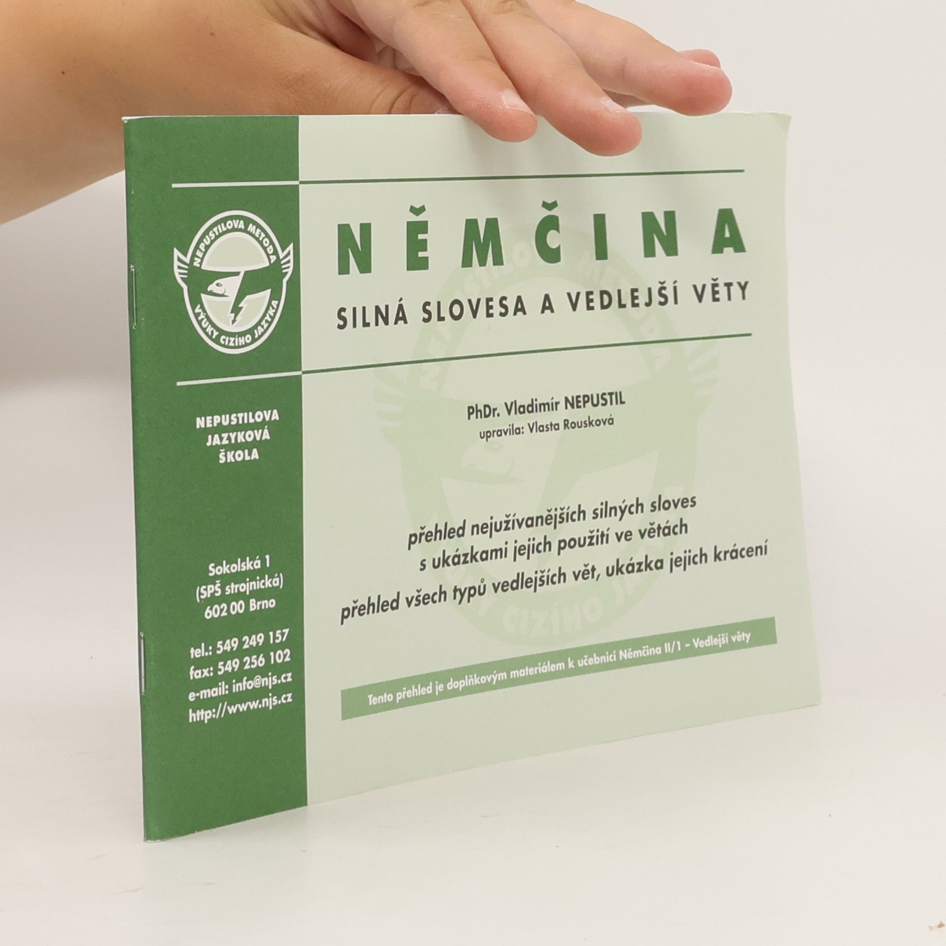 Němčina silná slovesa a vedlejší věty
