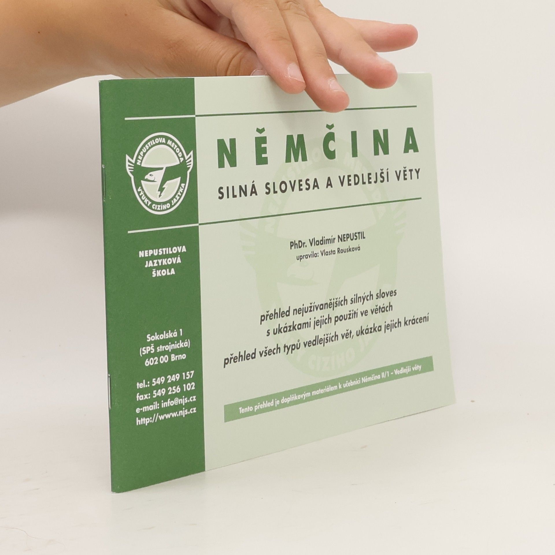 Vladimír Nepustil Němčina silná slovesa a vedlejší věty