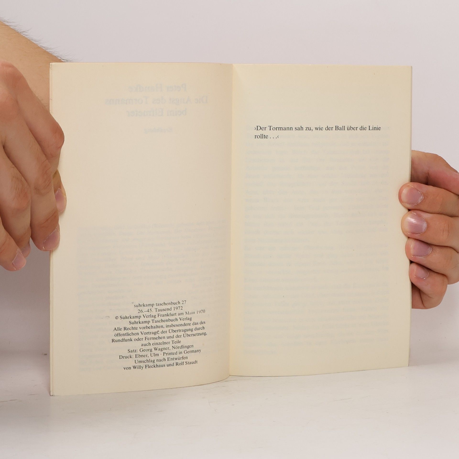 Peter Handke Die Angst Des Tormanns Beim Elfmeter