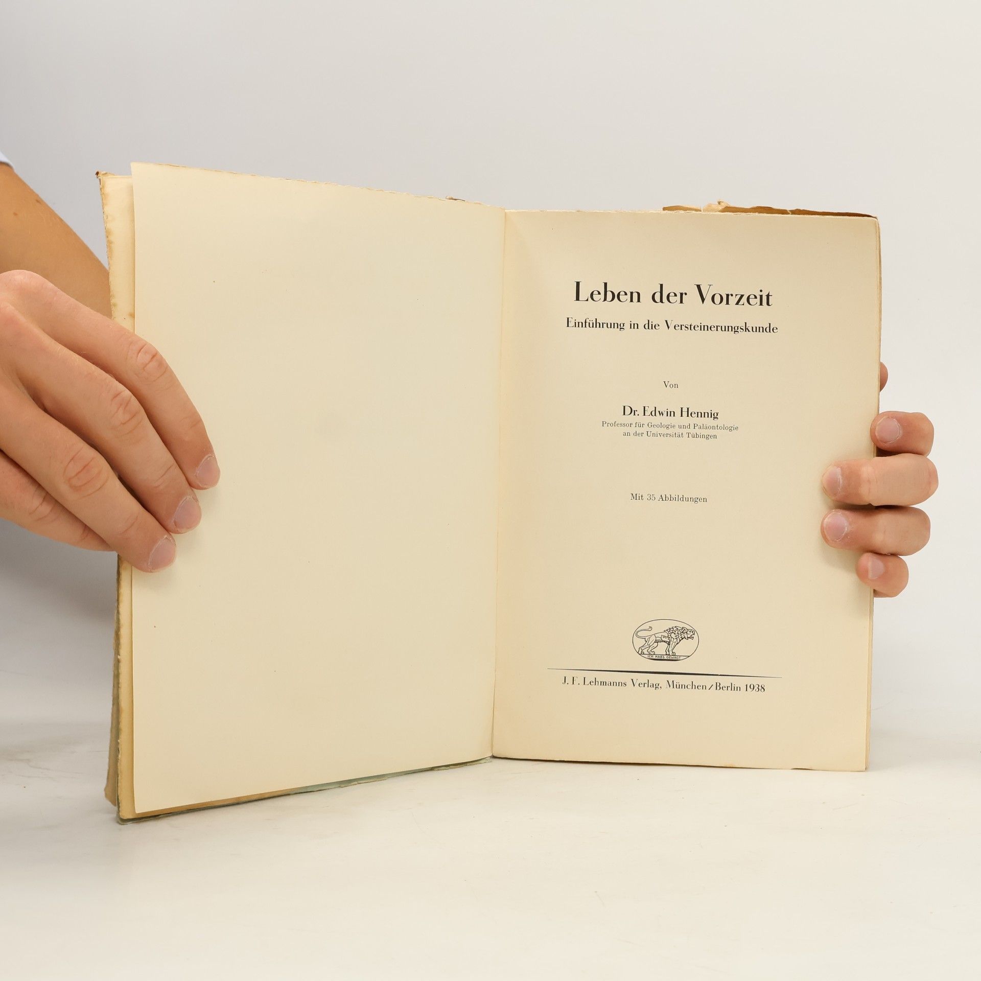 Edwin Hennig Leben der Vorzeit