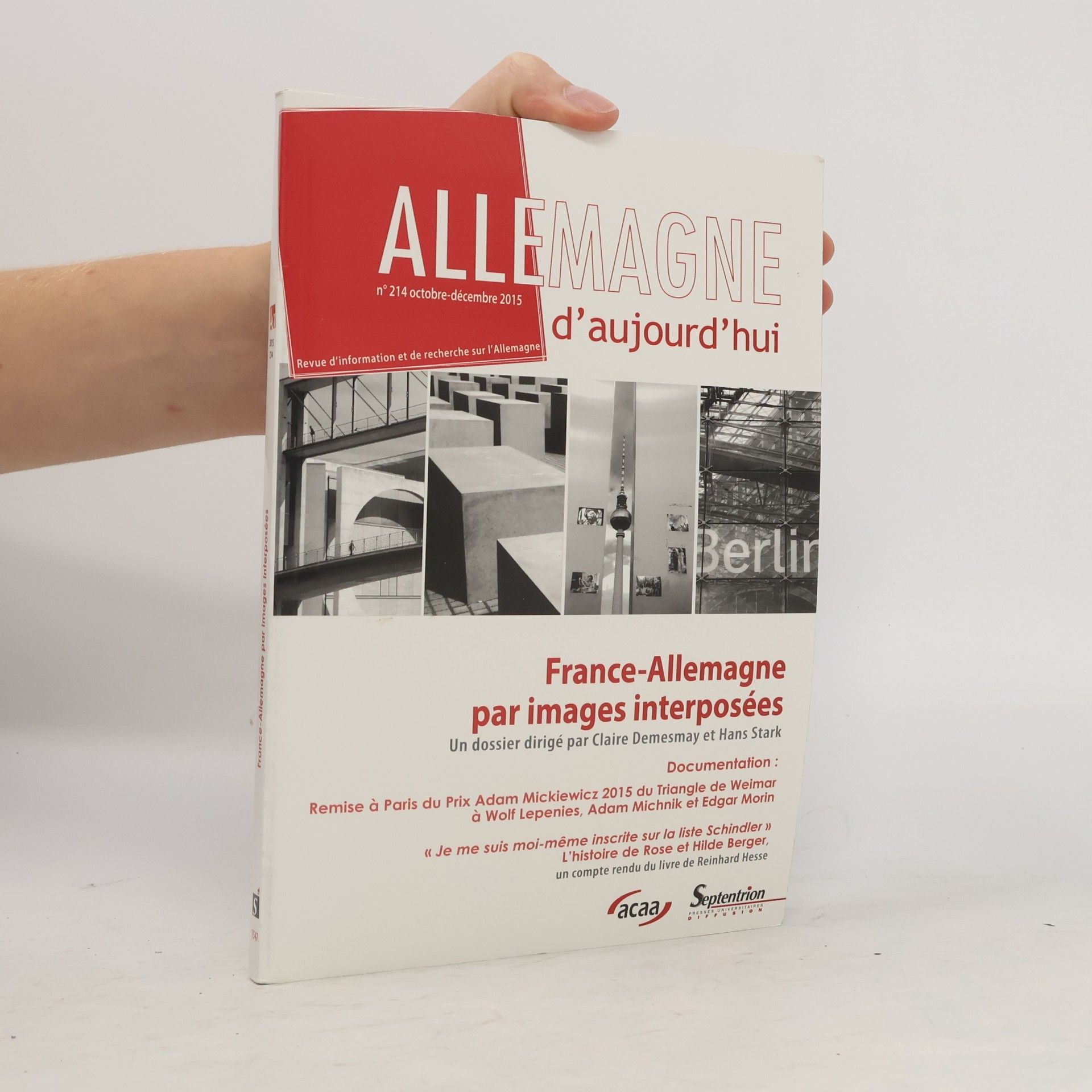 Jérôme Vaillant Allemagne d'aujourd'hui, n°212/avril - juin 2015