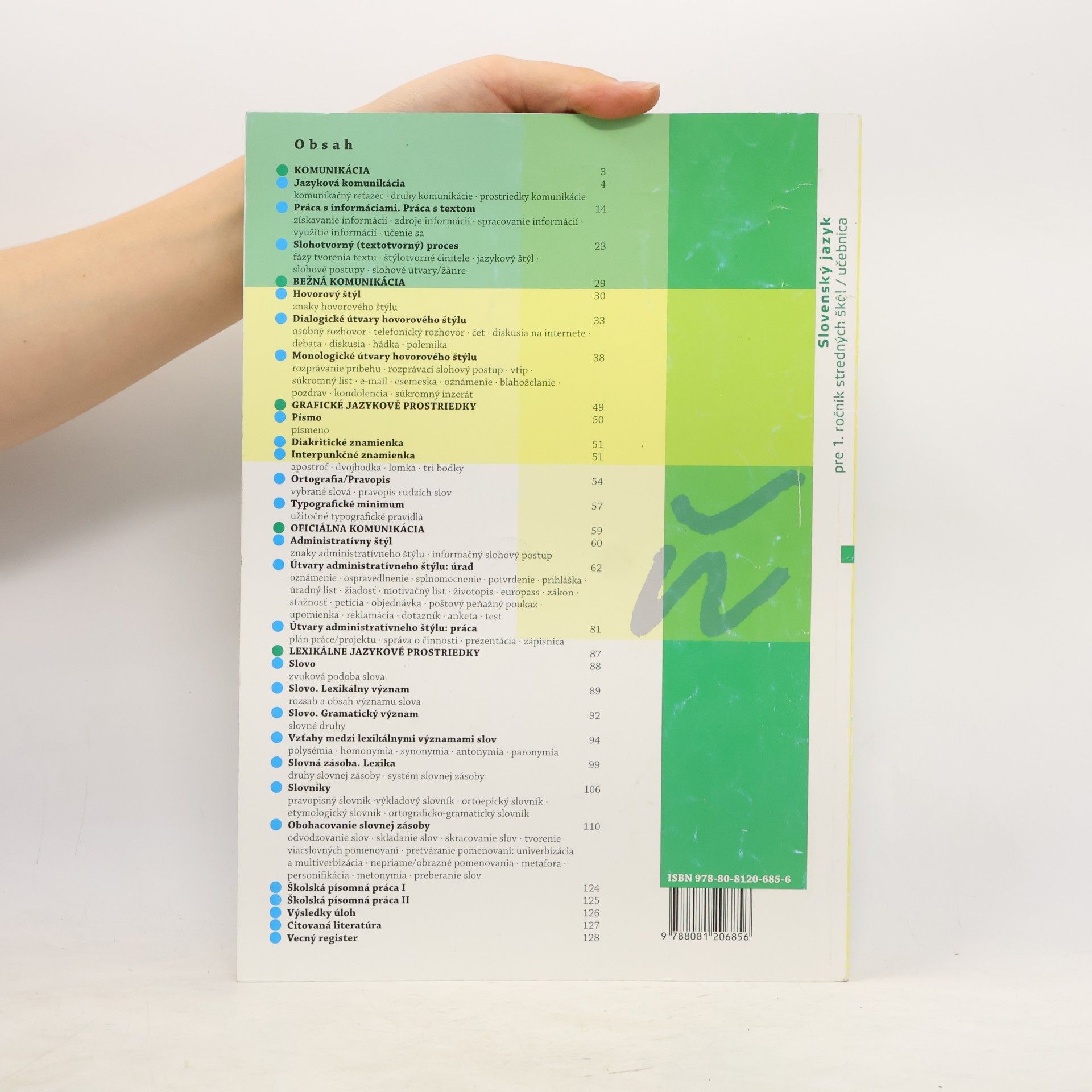 Various authors Slovenský jazyk pre stredné školy 1, učebnica