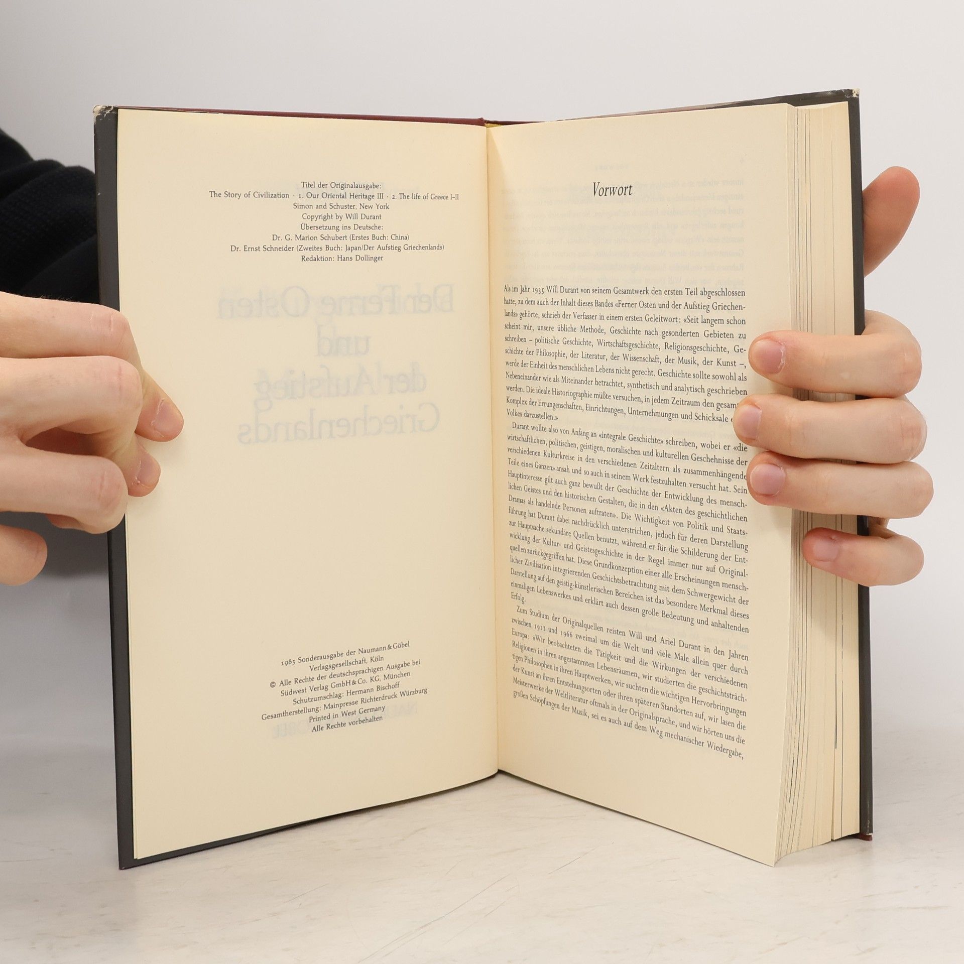 Will Durant Durant Kulturgeschichte der Menschheit 2