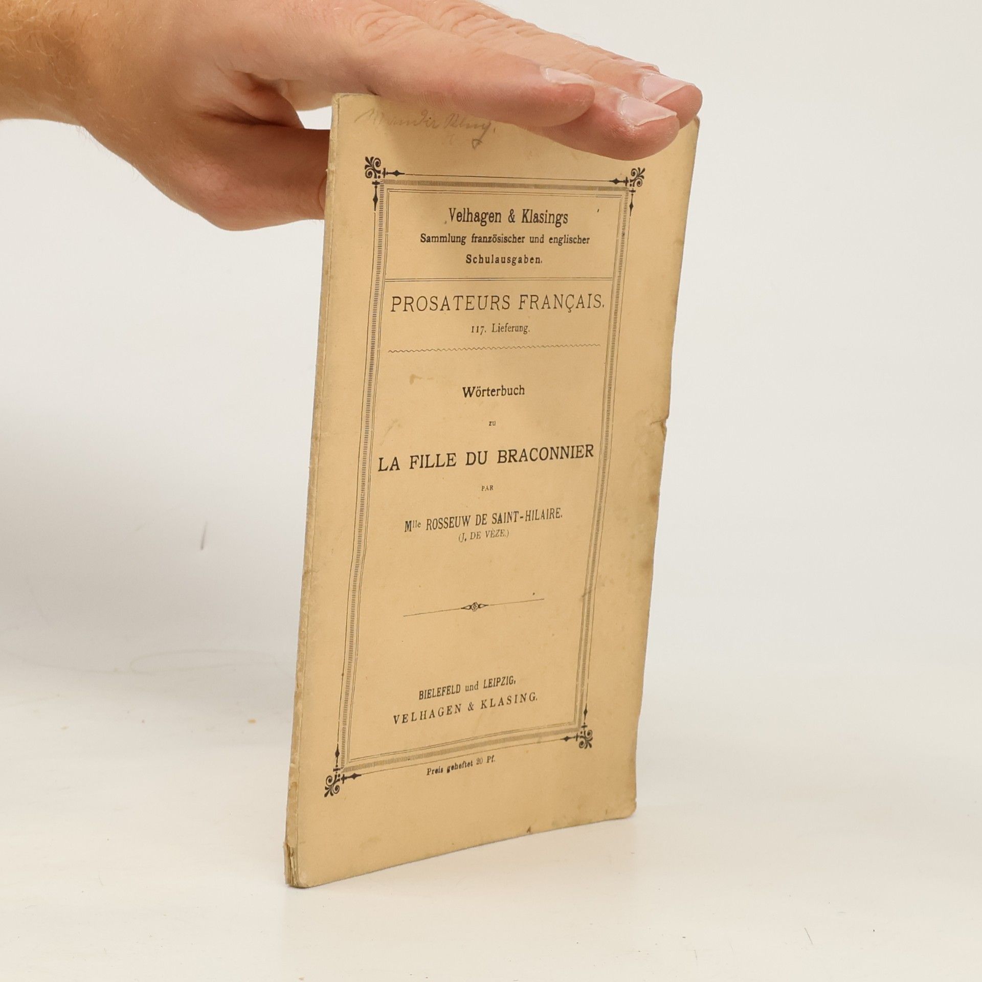 Autorenkollektiv Wörterbuch zu la fille du Braconnier