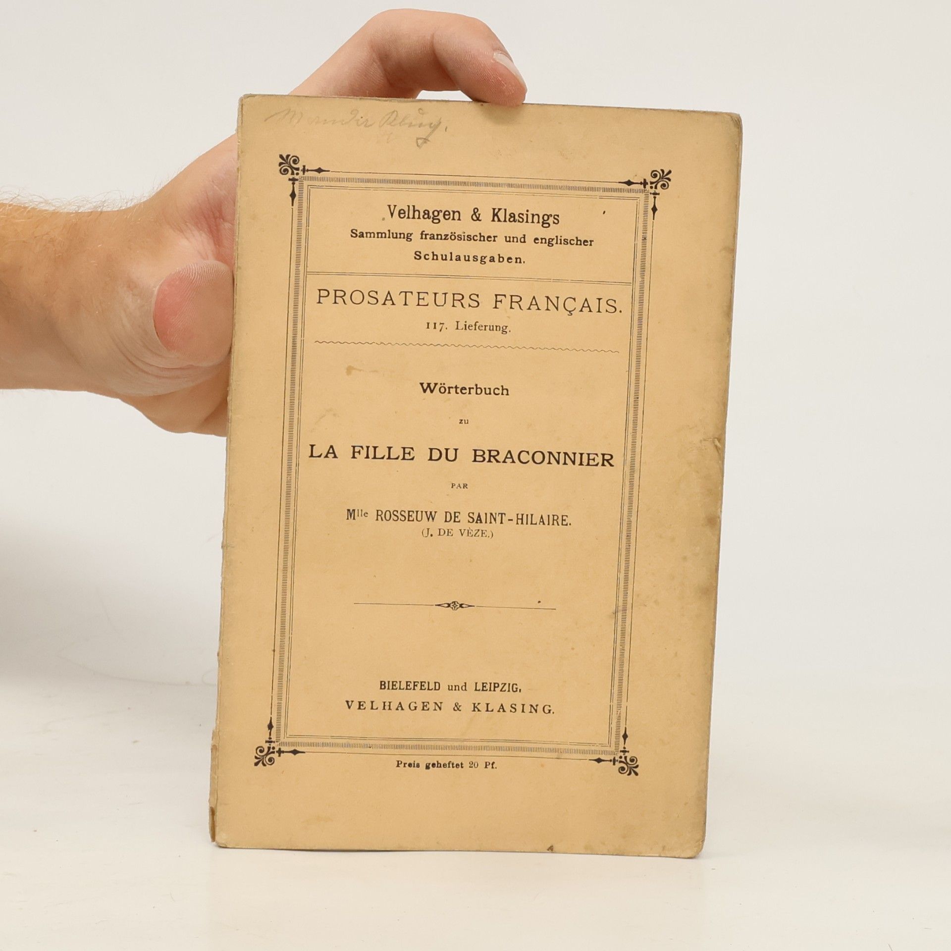 Autorenkollektiv Wörterbuch zu la fille du Braconnier