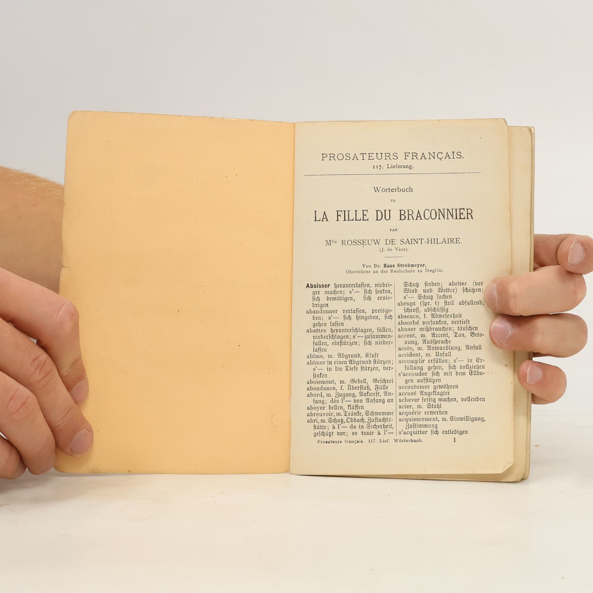 Autorenkollektiv Wörterbuch zu la fille du Braconnier