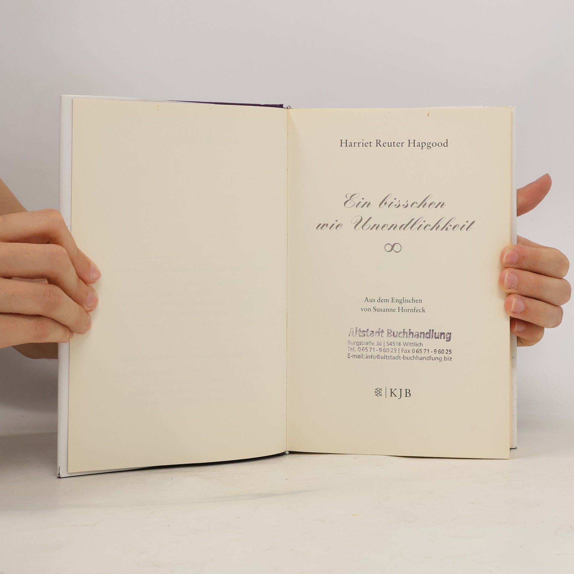 Harriet Reuter Hapgood Ein bisschen wie Unendlichkeit