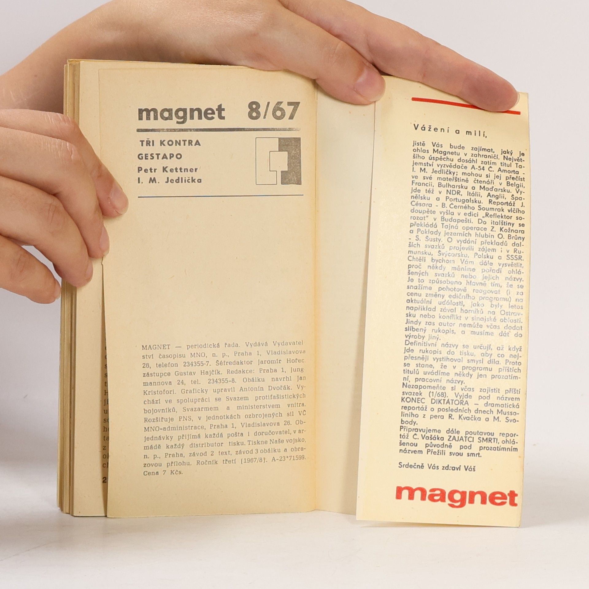 Petr Kettner Tři kontra gestapo. Magnet 8/67