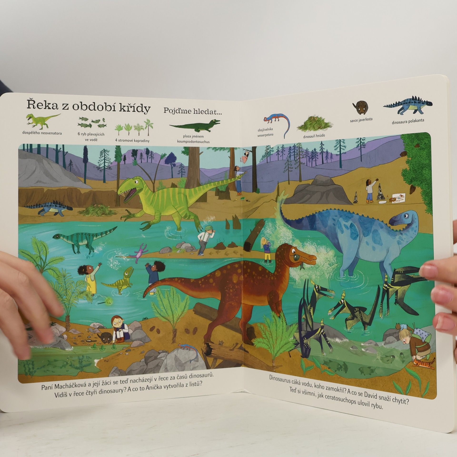 Kolektiv autorů Najdi mé oblíbené dinosaury - Doprovázej postavy při jejich dinosauřím dobrodružství!