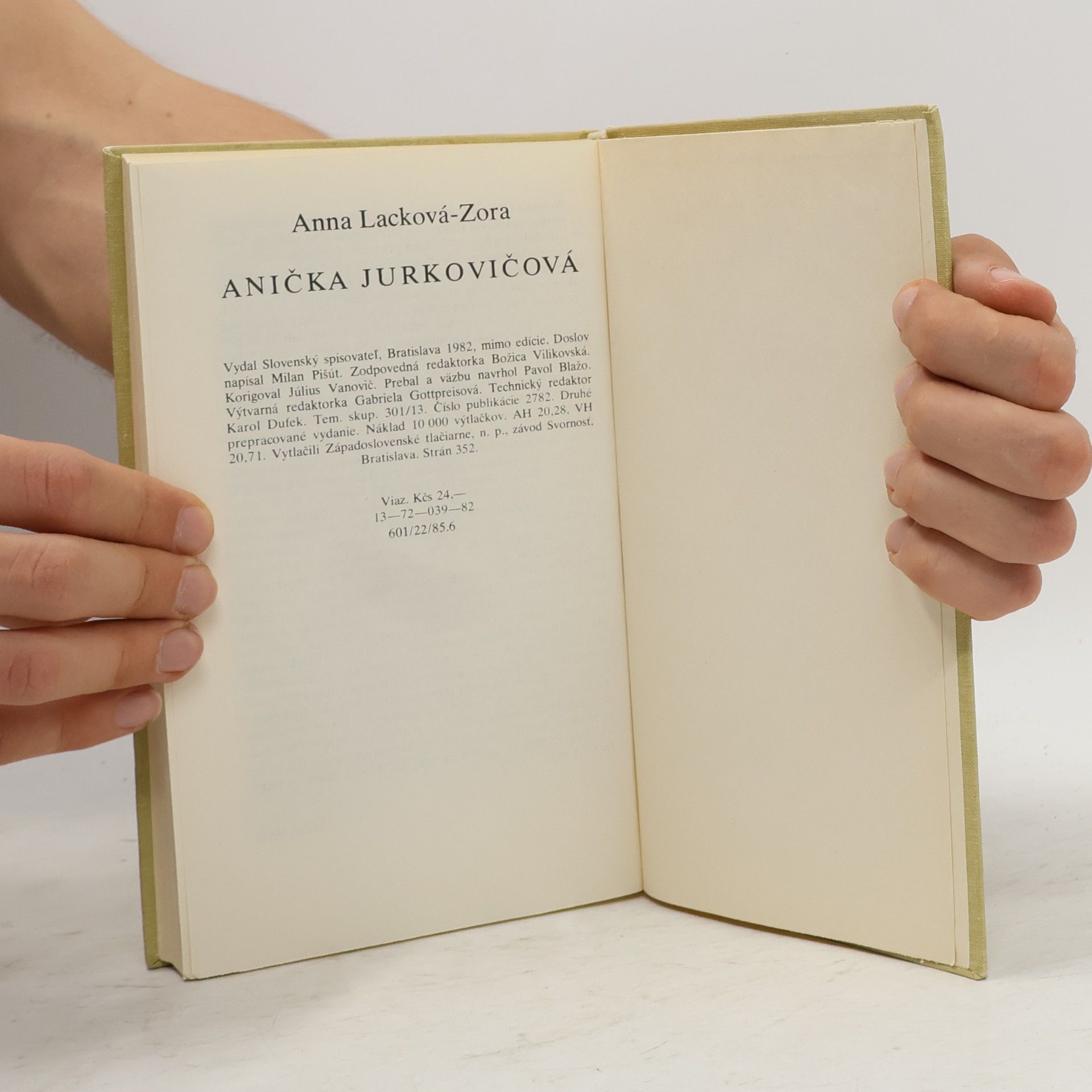 Anna Lacková-Zora Anička Jurkovičová