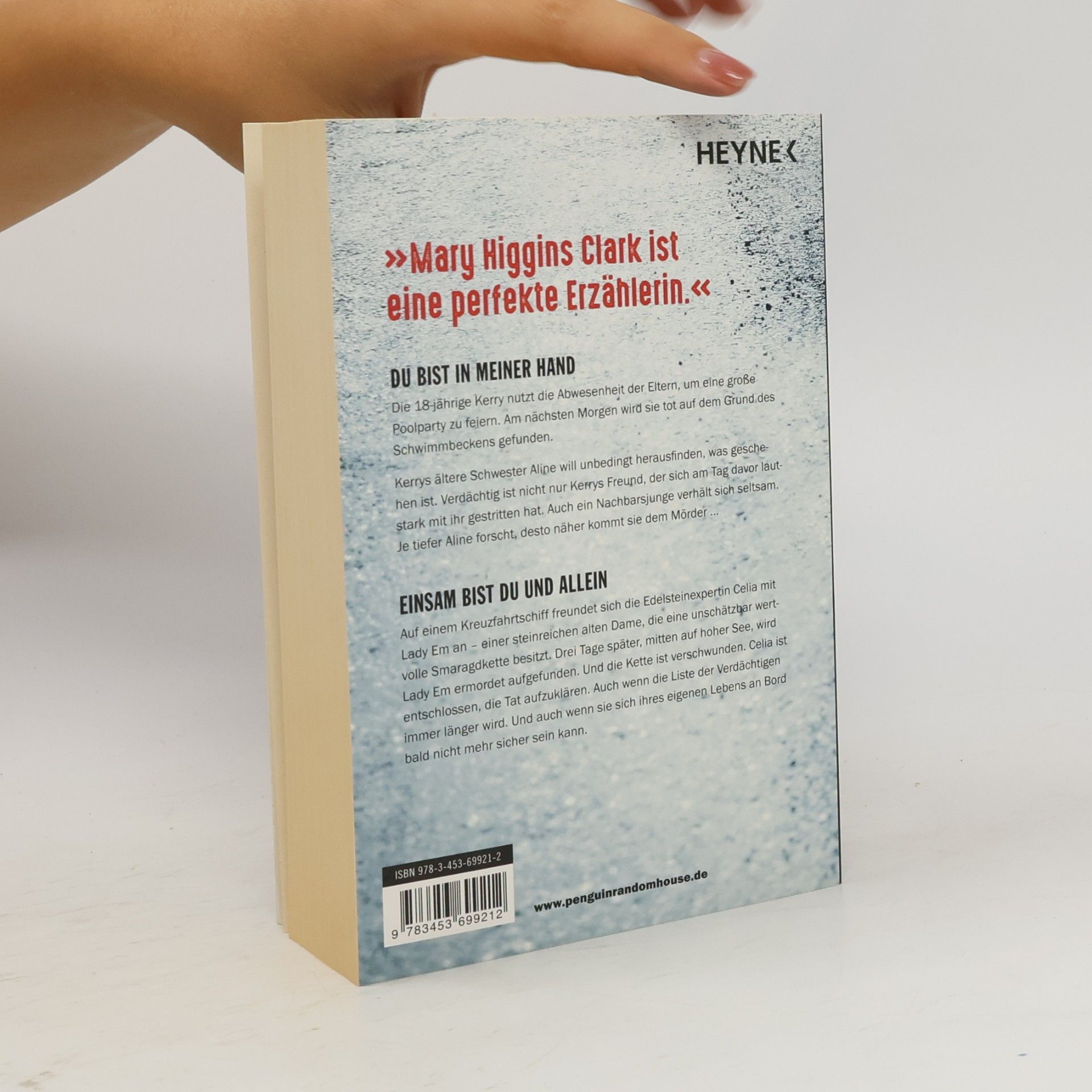 Mary Higgins Clark Du bist in meiner Hand. Einsam bist du und Allein