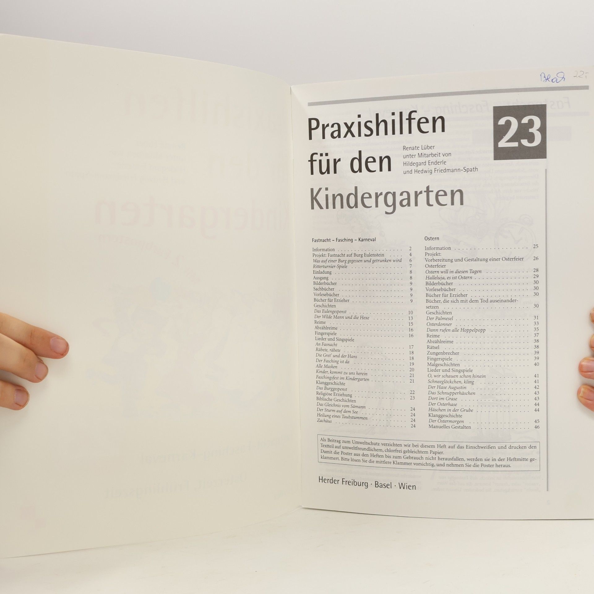 Praxishilfen für den Kindergarten