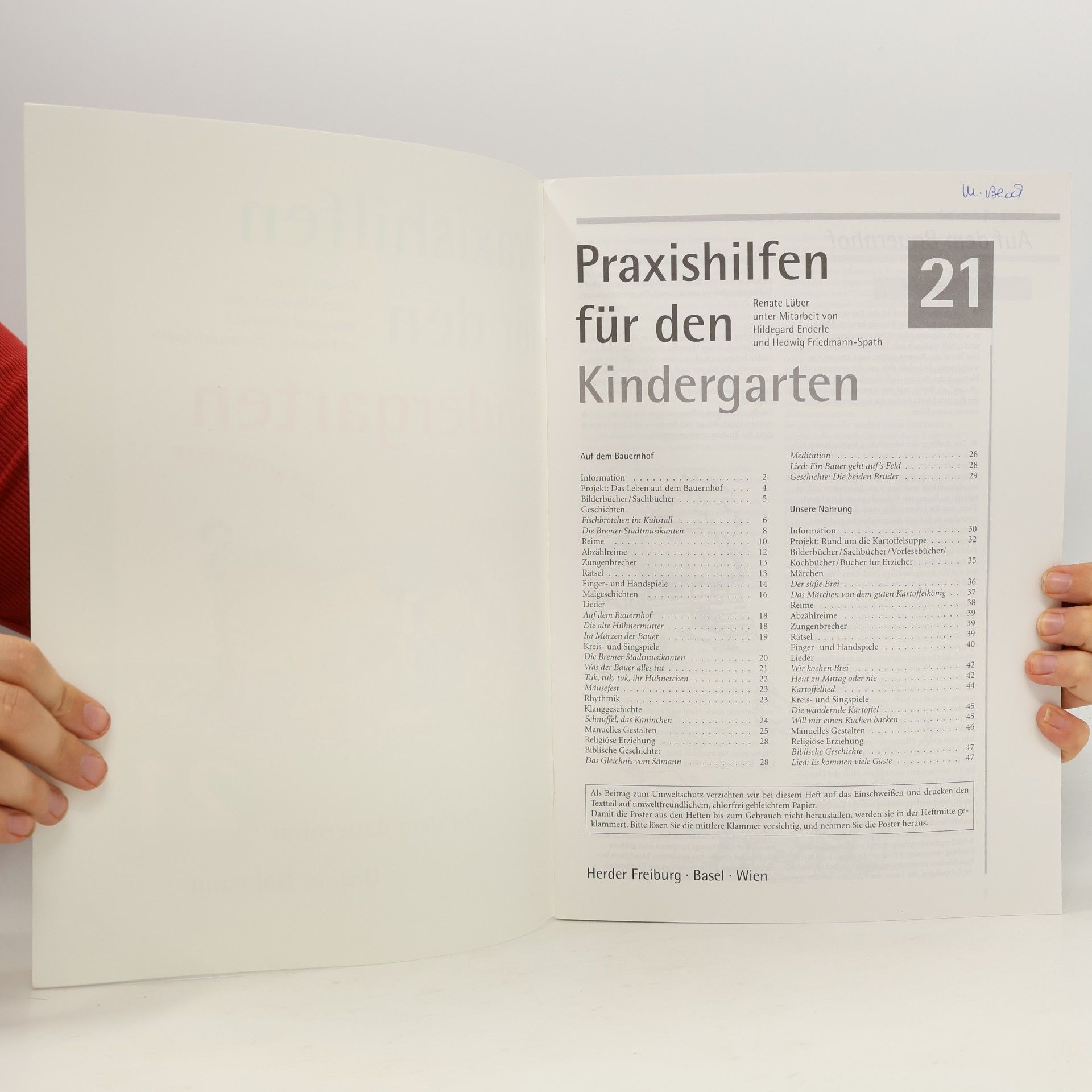Praxishilfen für den Kindergarten