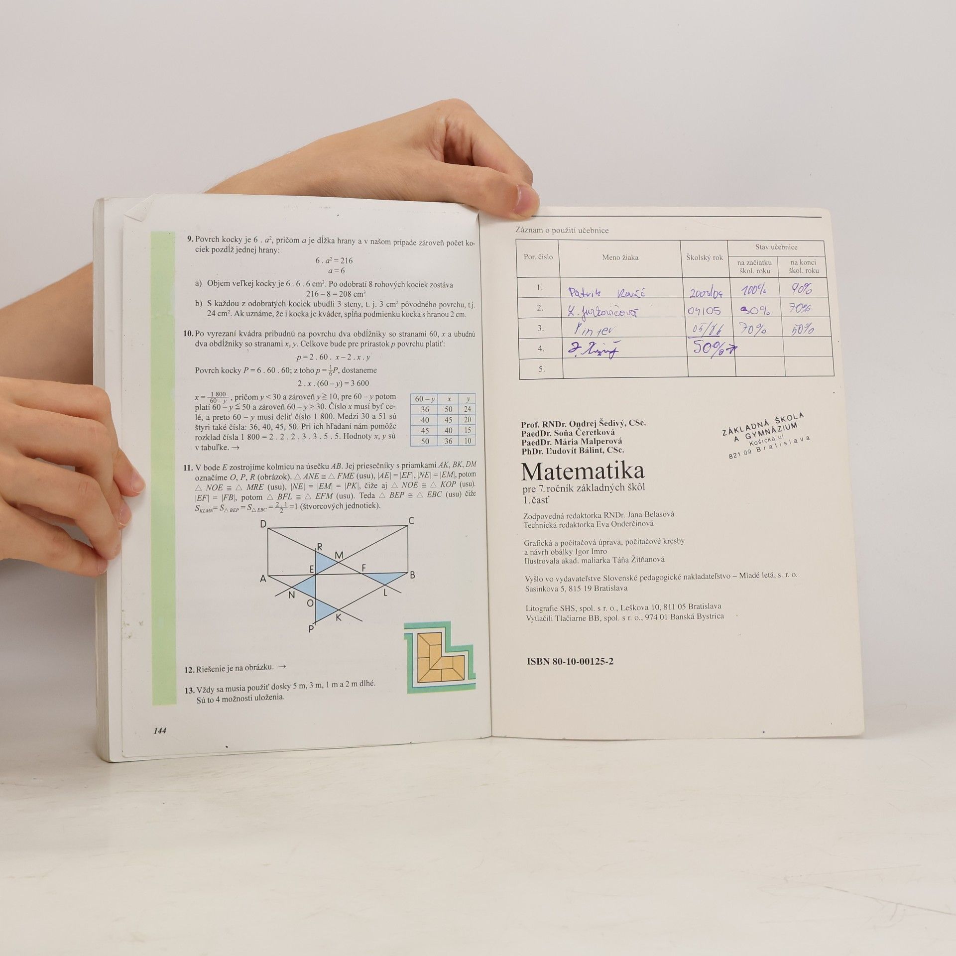Ondrej Šedivý Matematika pre 7. ročník základných škôl