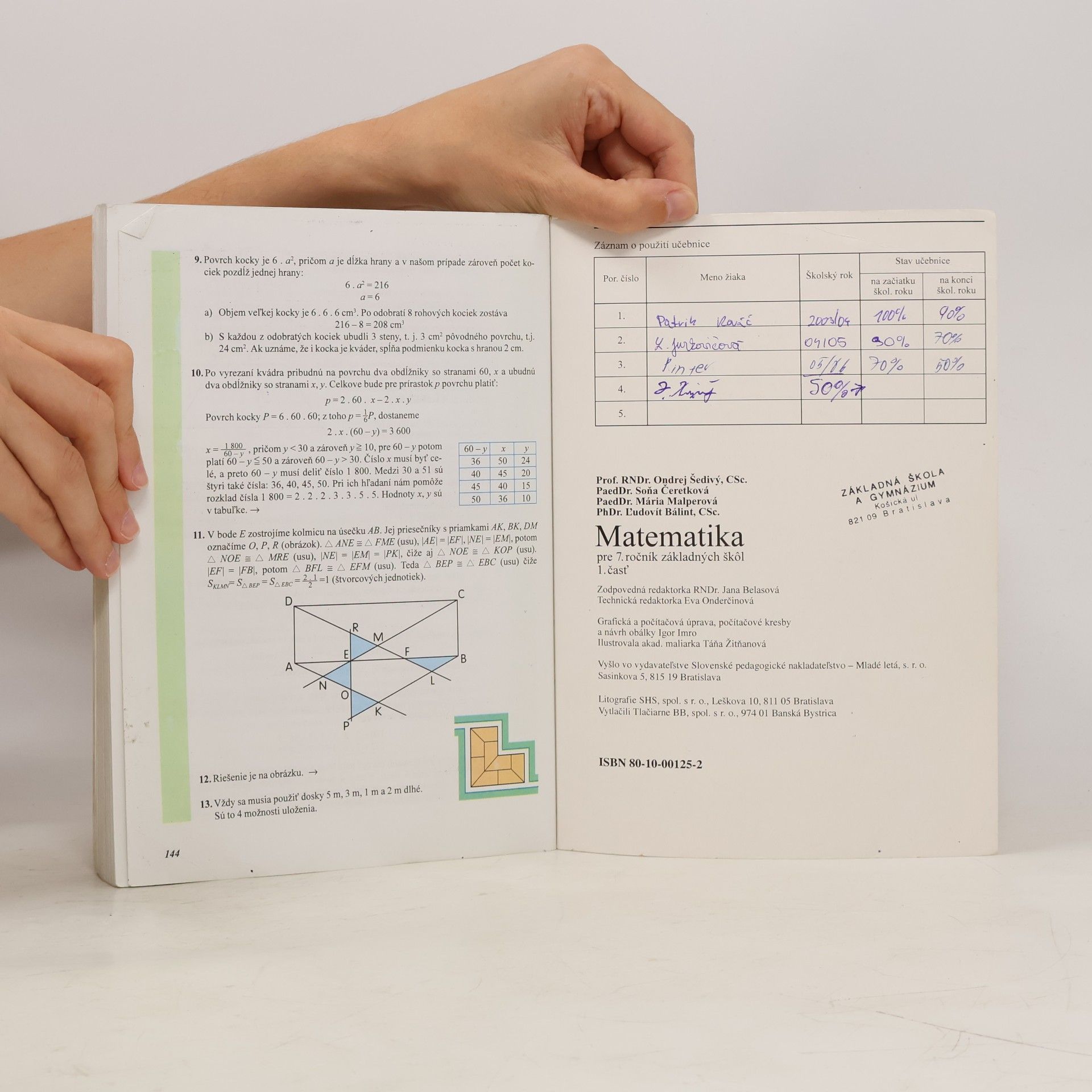Ondrej Šedivý Matematika pre 7. ročník základných škôl
