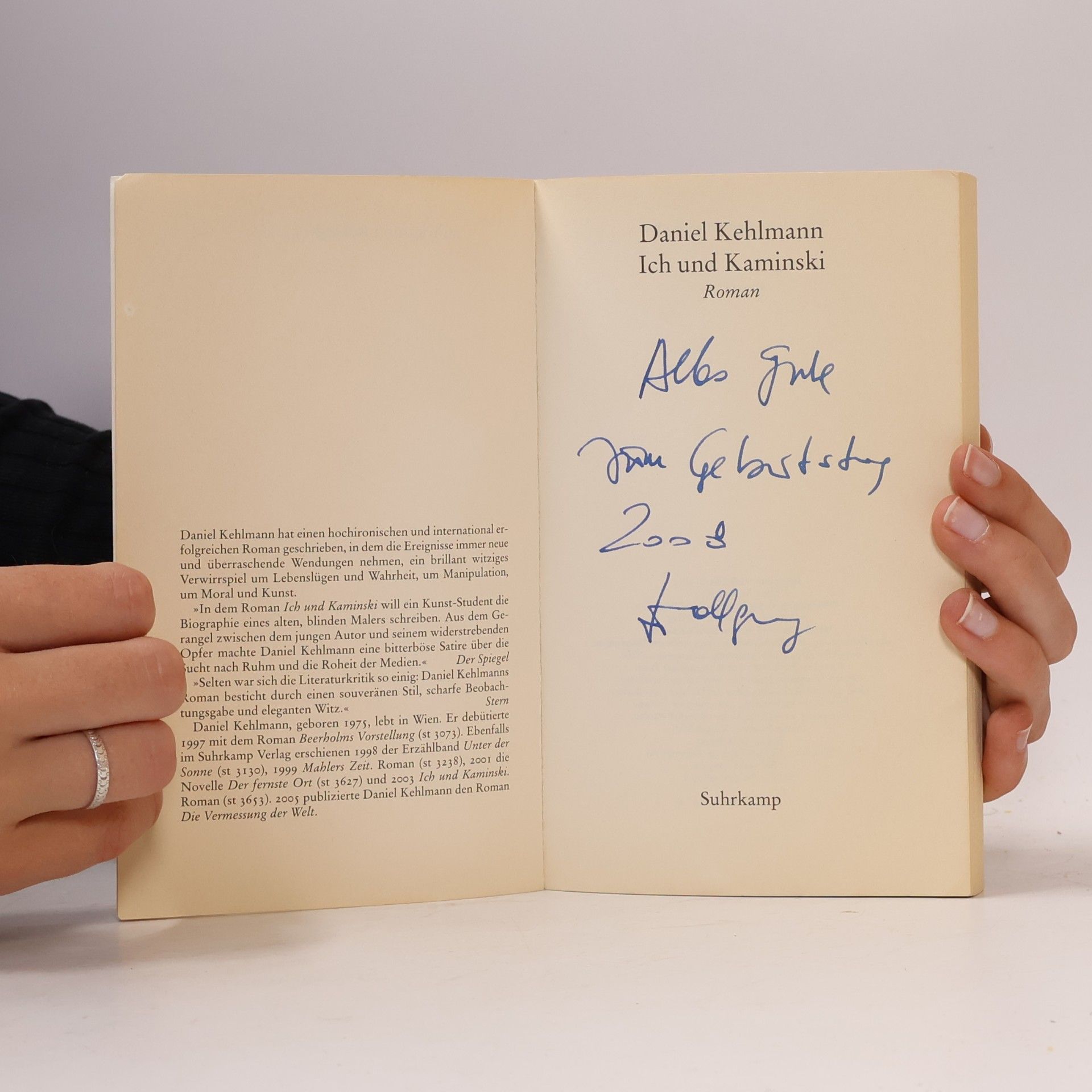 Daniel Kehlmann Ich und Kaminski