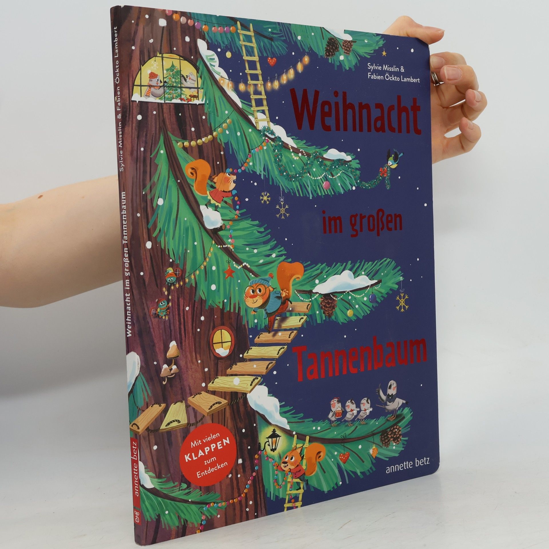 Fabien Öckto Lambert Weihnacht im großen Tannenbaum - Ein Pappbilderbuch mit vielen Klappen zum Entdecken und gemeinsamen Betrachten