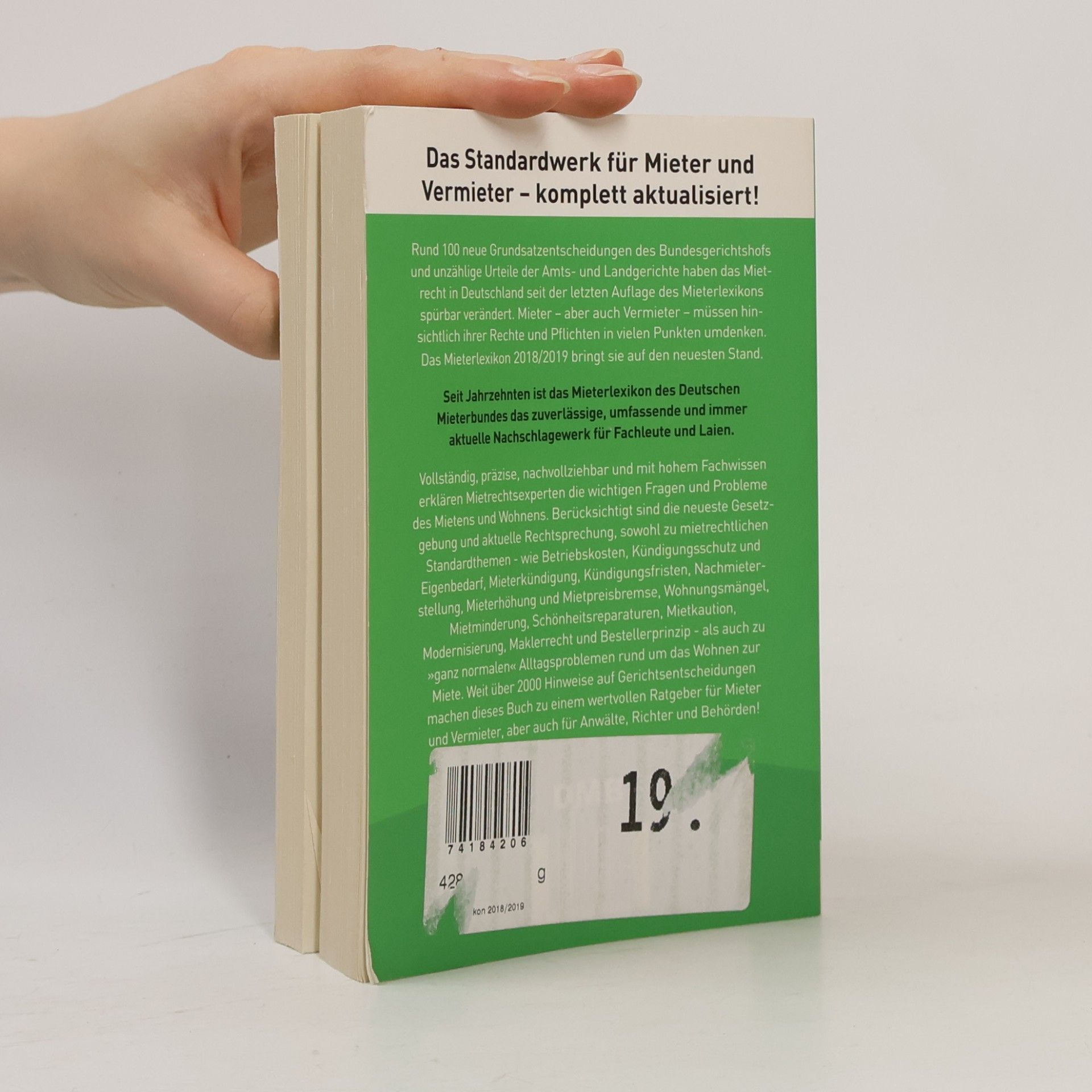 Deutscher Mieterbund Das Mieterlexikon. Ausgabe 2018/2019