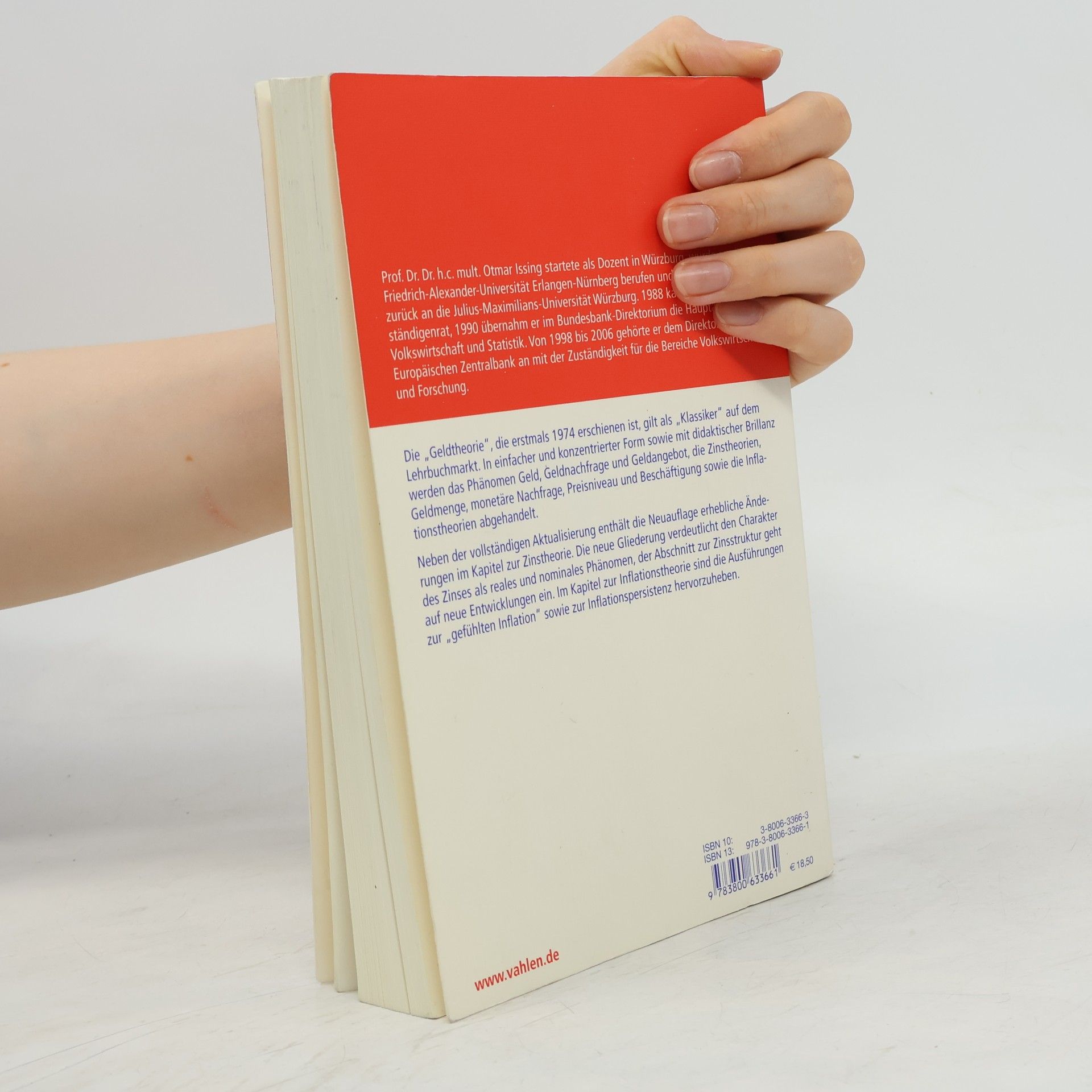 Otmar Issing Vahlens Kurzlehrbücher: Einführung in die Geldtheorie