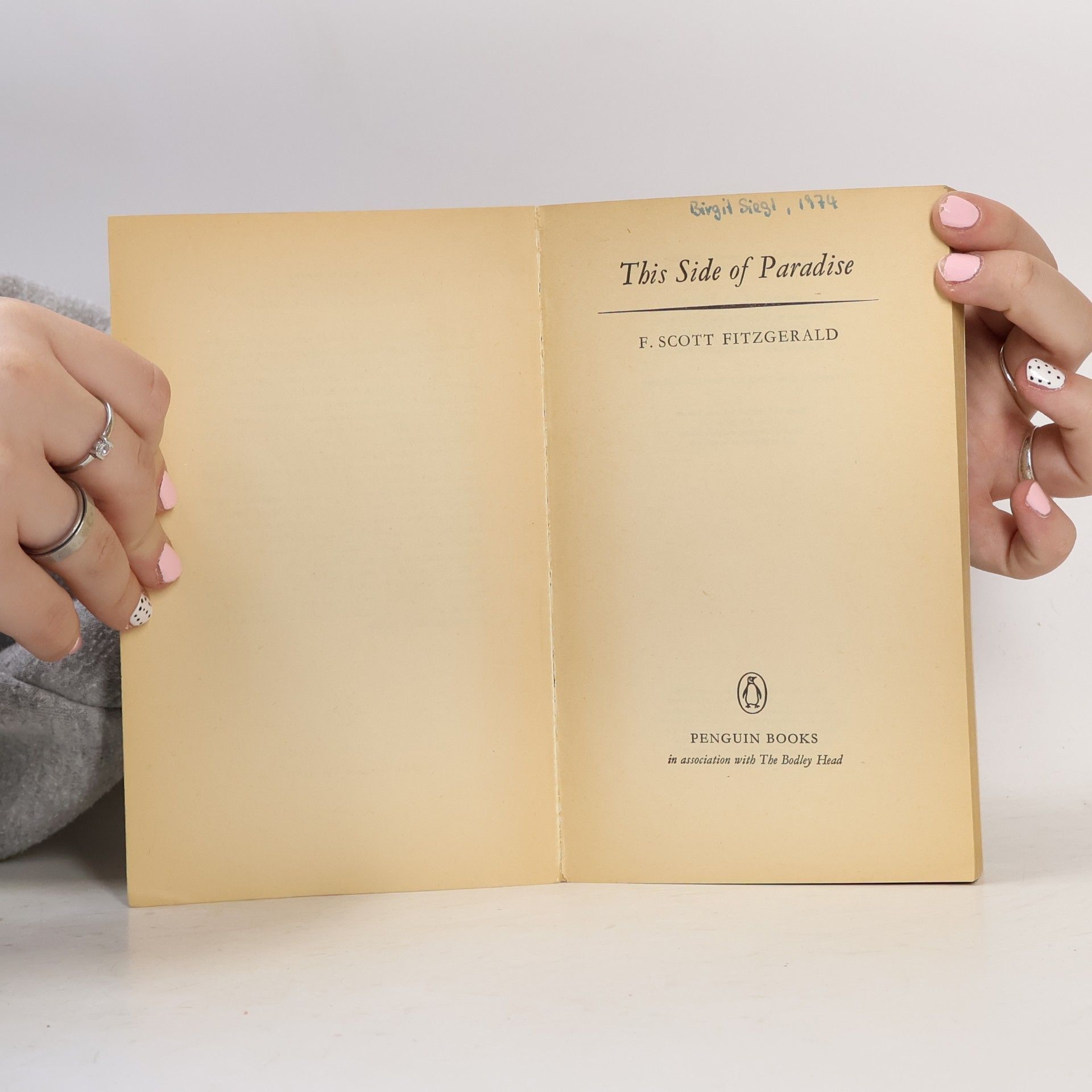 F. Scott Fitzgerald This Side of Paradise
