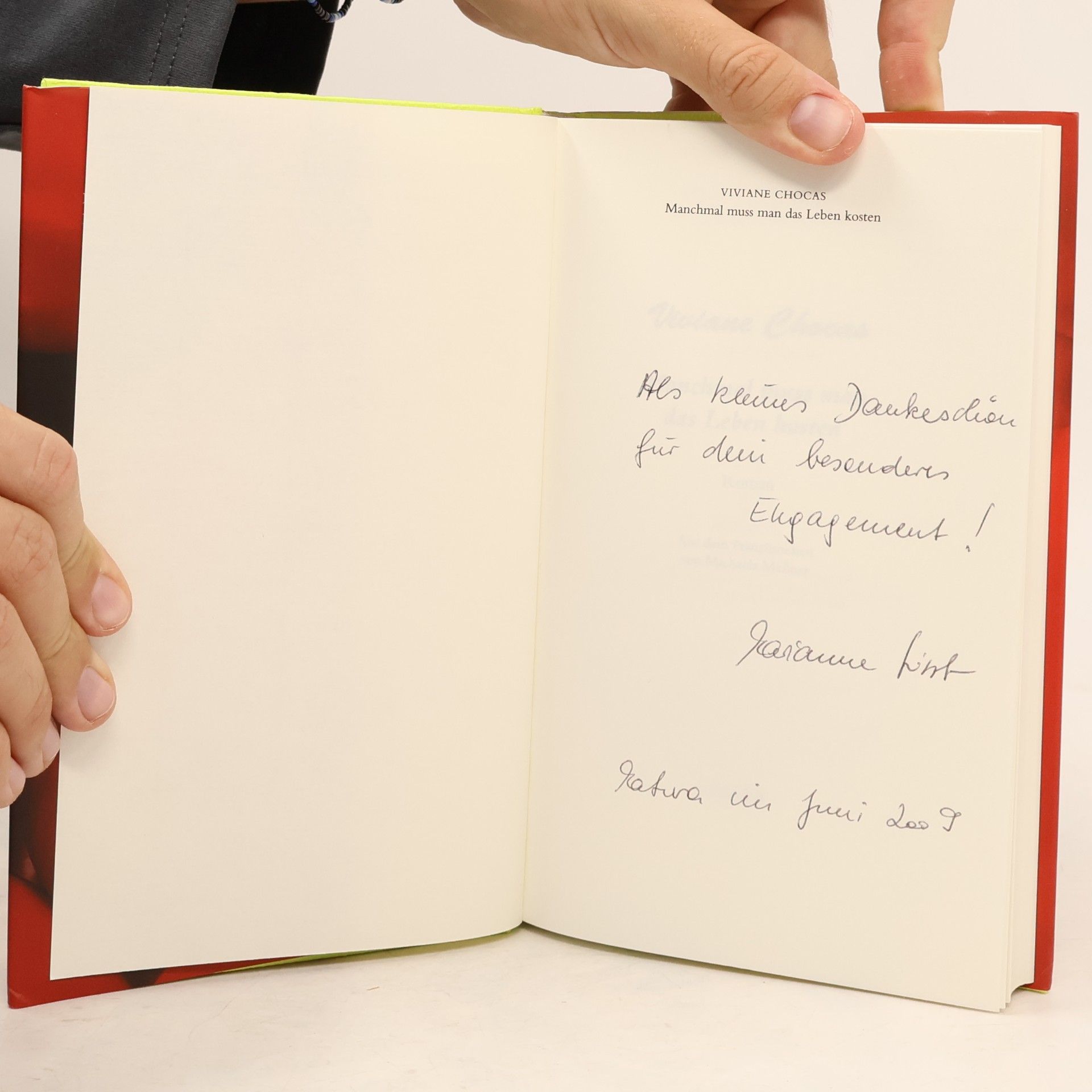 Viviane Chocas Manchmal muss man das Leben kosten