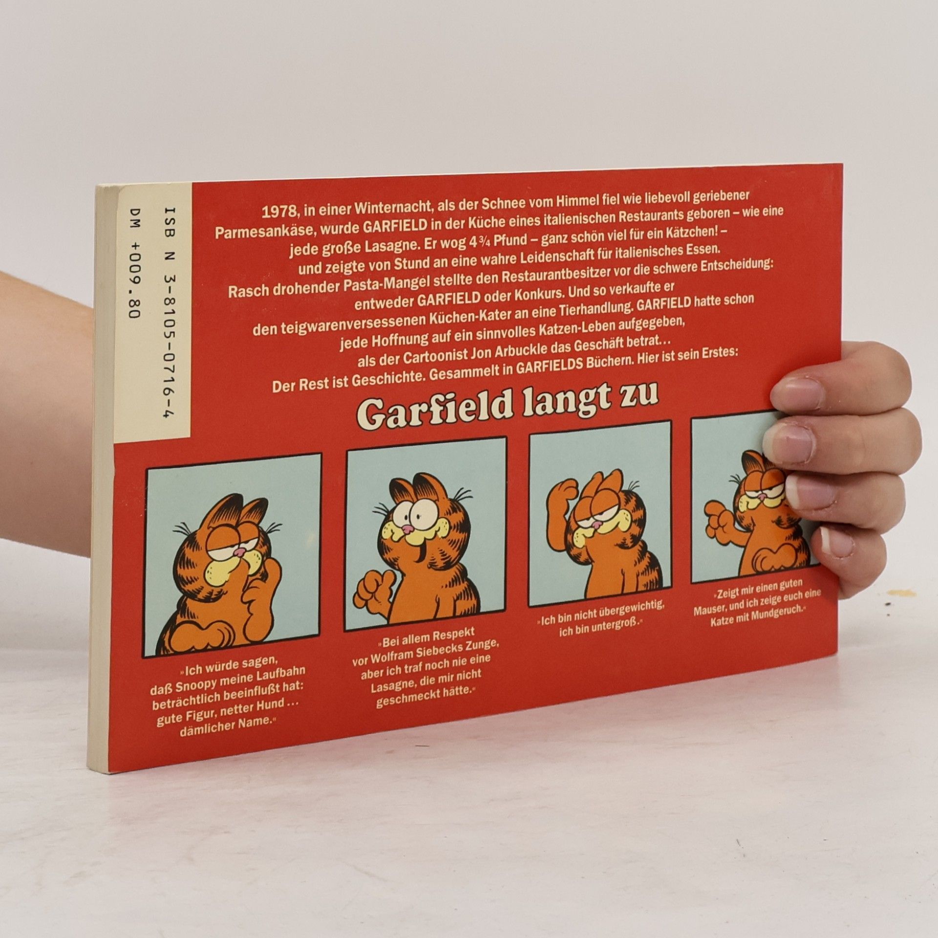 Jim Davis Garfield langt zu