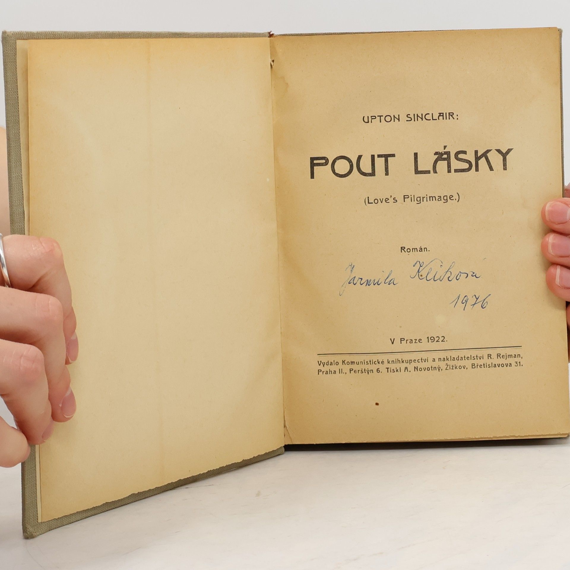 Upton Sinclair Pouť lásky