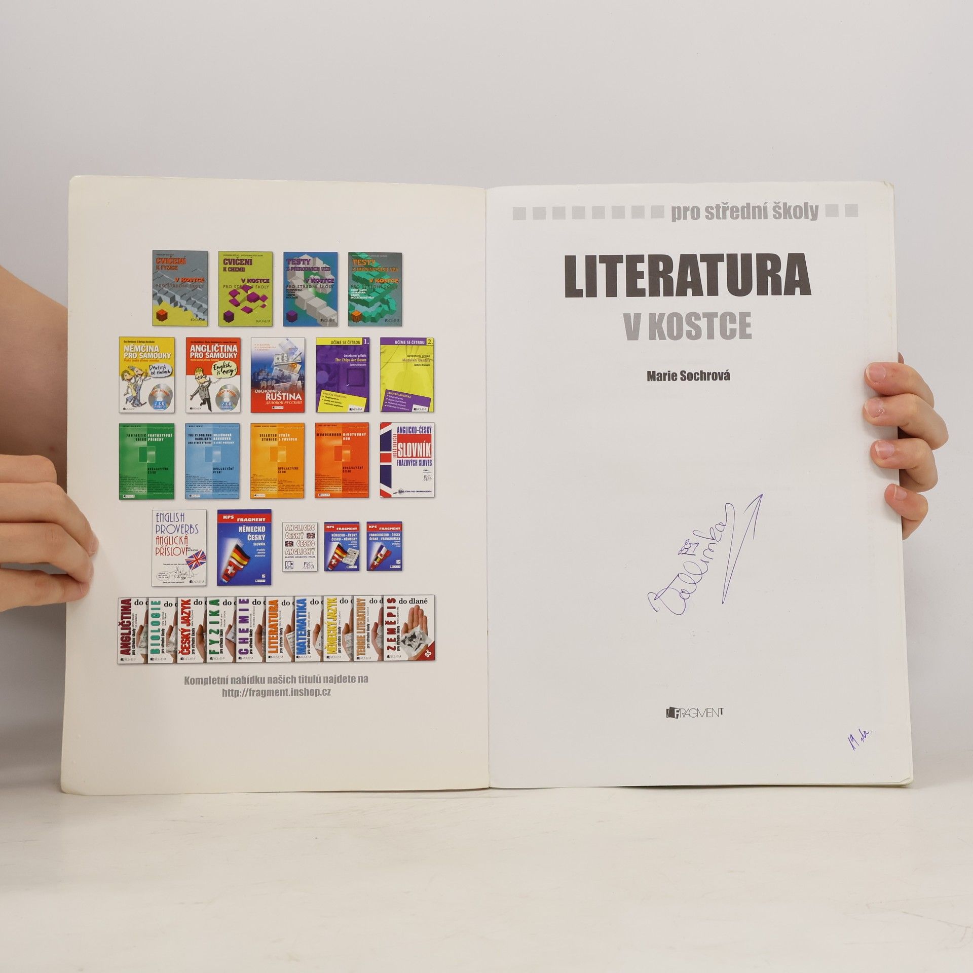 Marie Sochrová Literatura v kostce: Pro střední školy