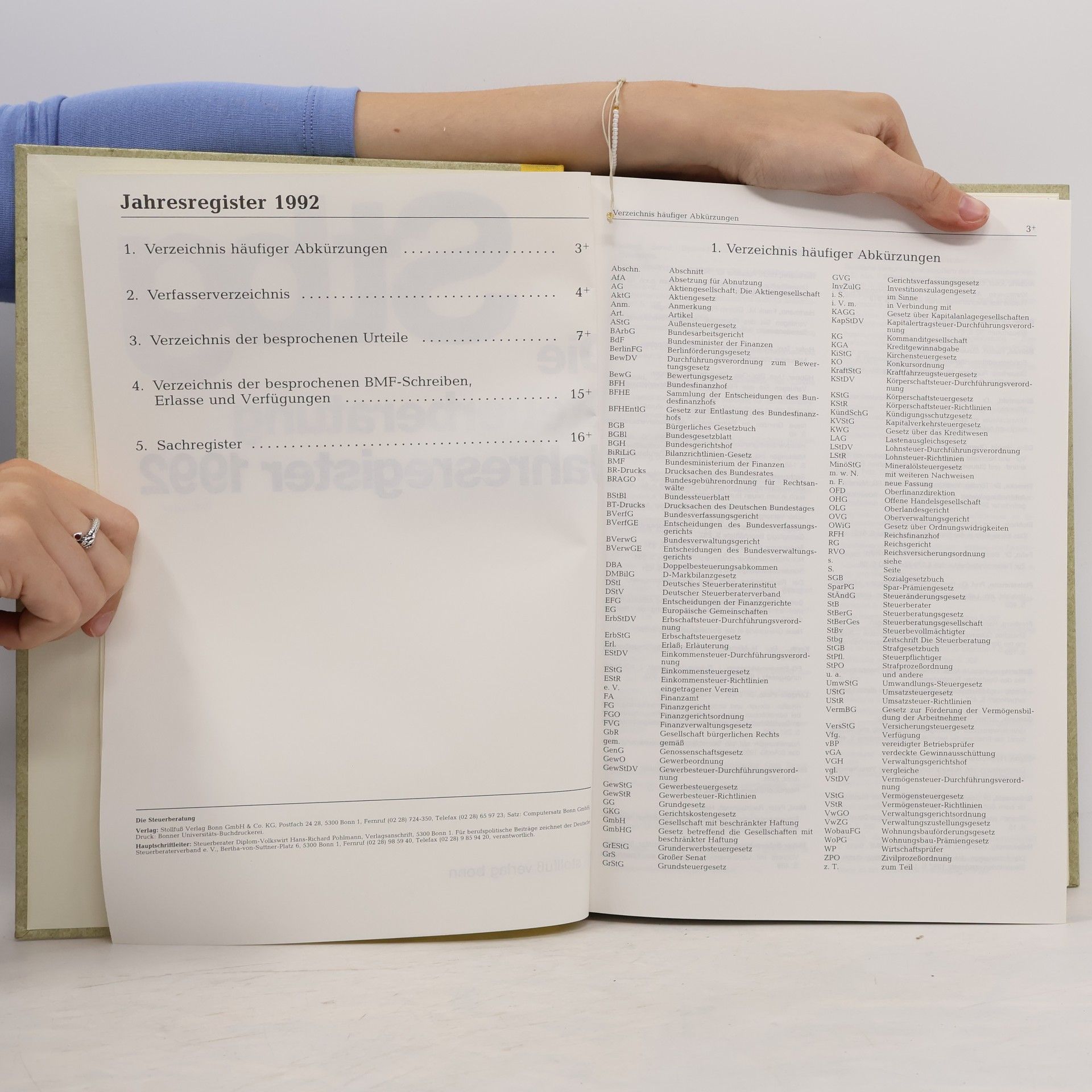 Autorenkollektiv Die Steuerberatung 1992