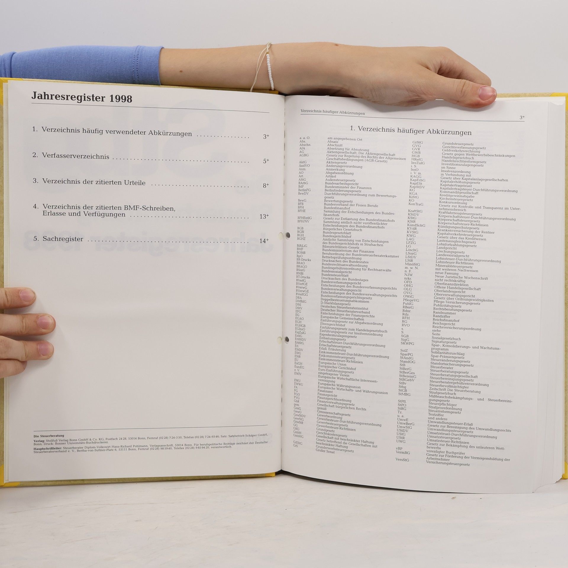 Kolektiv autorů Die Steuerberatung 1998