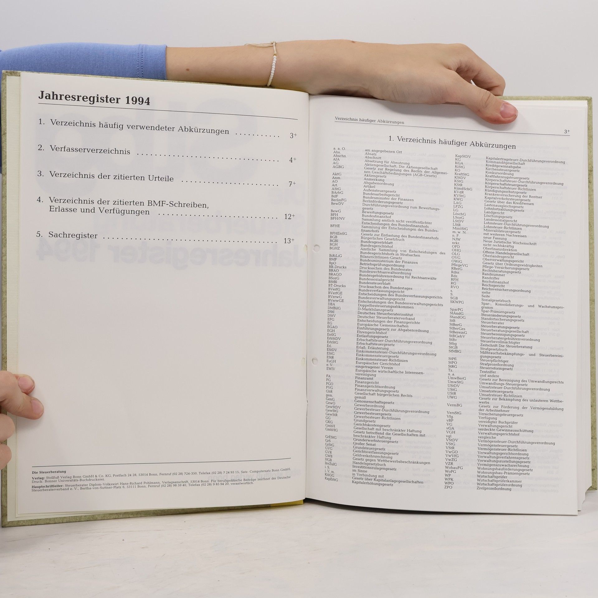 Kolektiv autorů Die Steuerberatung 1994