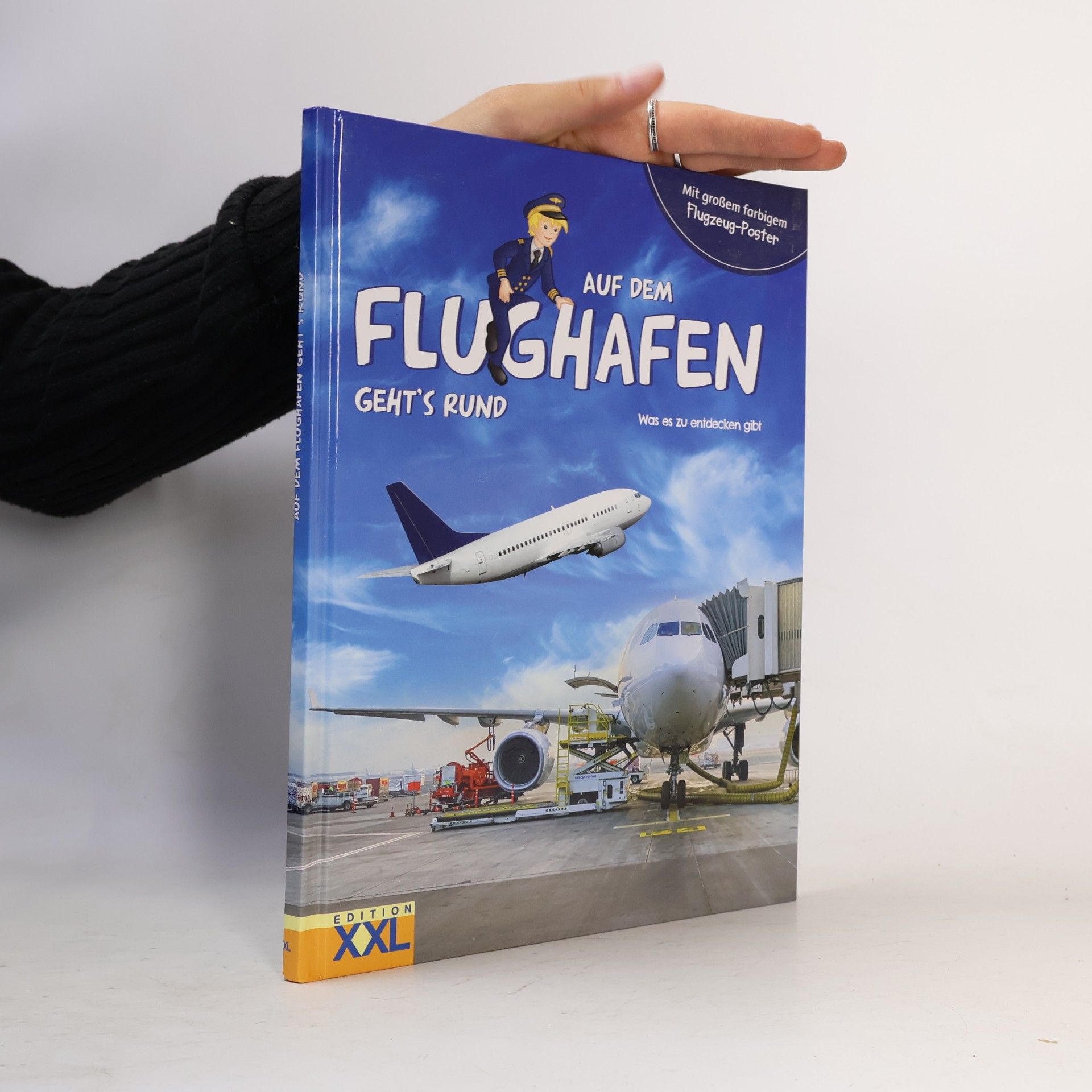 Unknown Author Auf dem Flughafen geht's rund - mit großem, farbigem Flugzeug-Poster