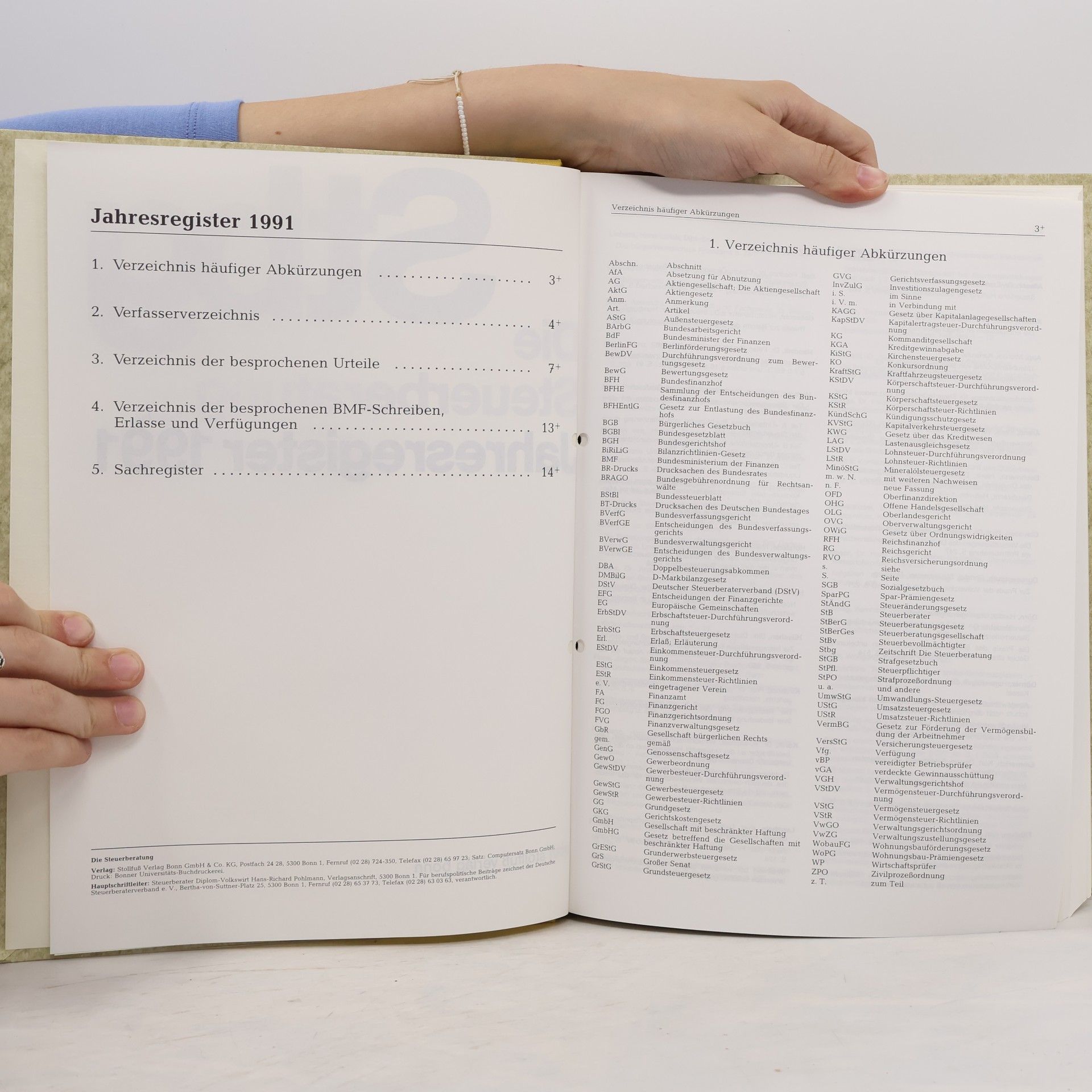 Kolektiv autorů Die Steuerberatung 1991