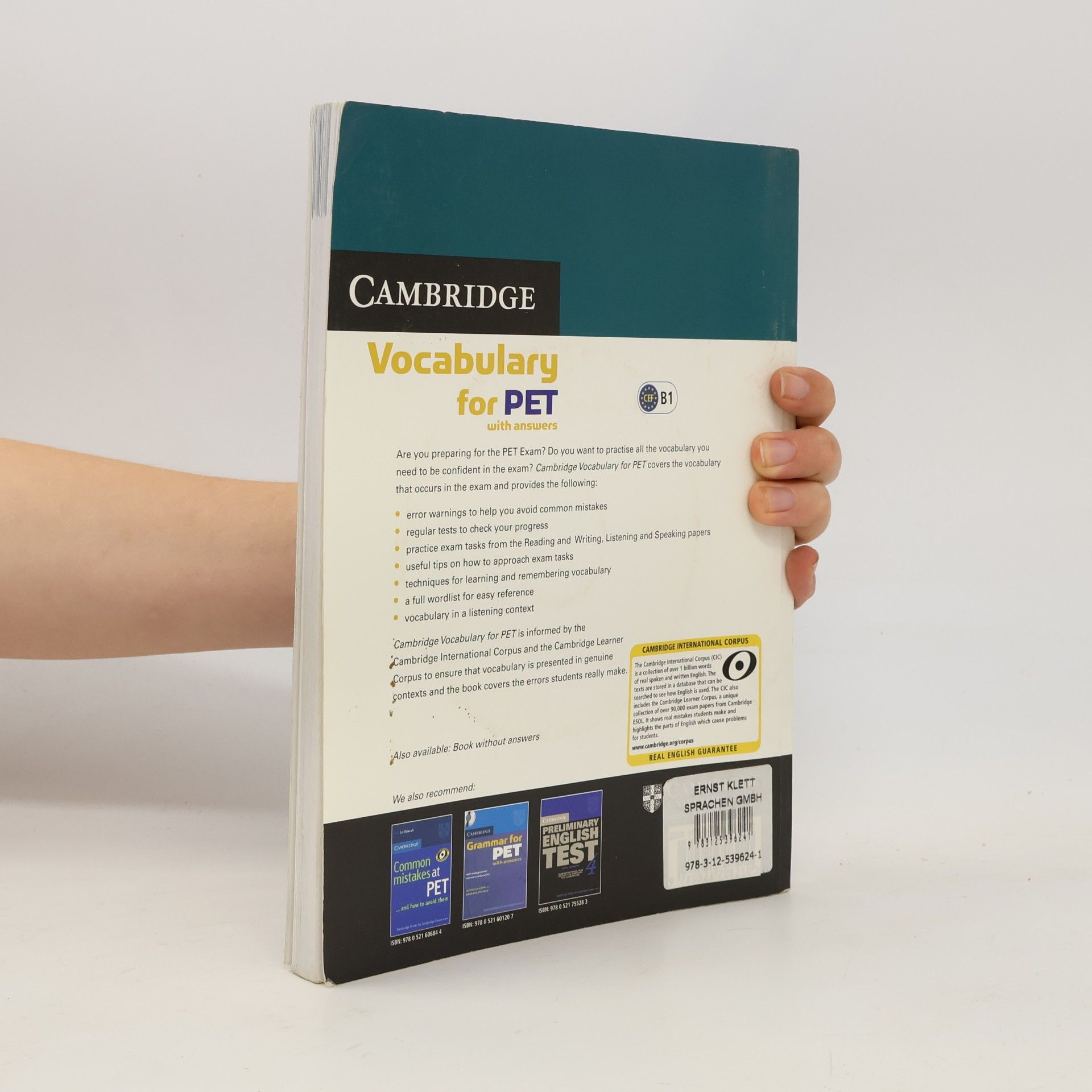 Sue Ireland Cambridge Vocabulary for PET with Answers, w. Audio-CD