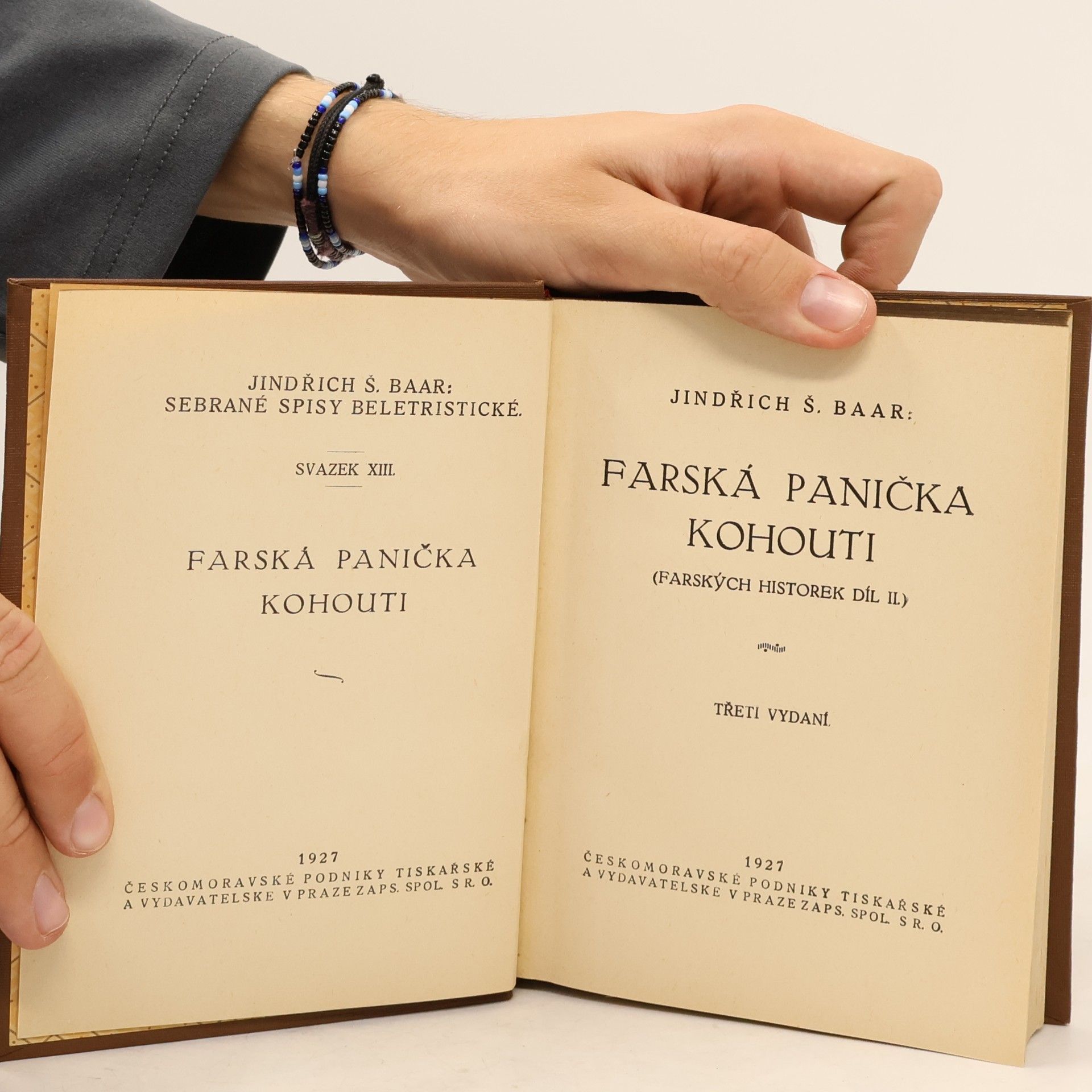 Jindřich Šimon Baar Farská panička. Kohouti. Farských historek II.