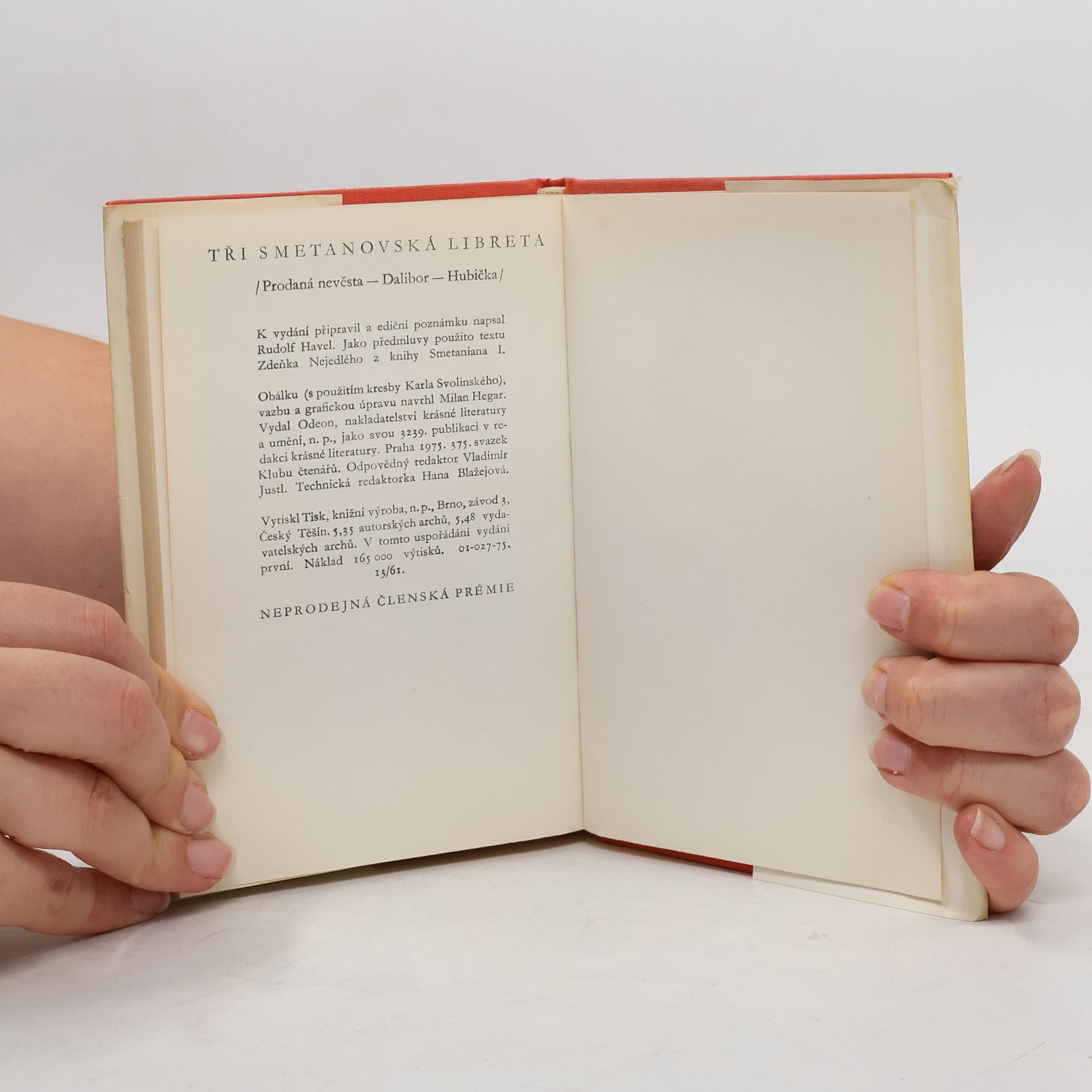 Rudolf Havel Tři Smetanovská libreta