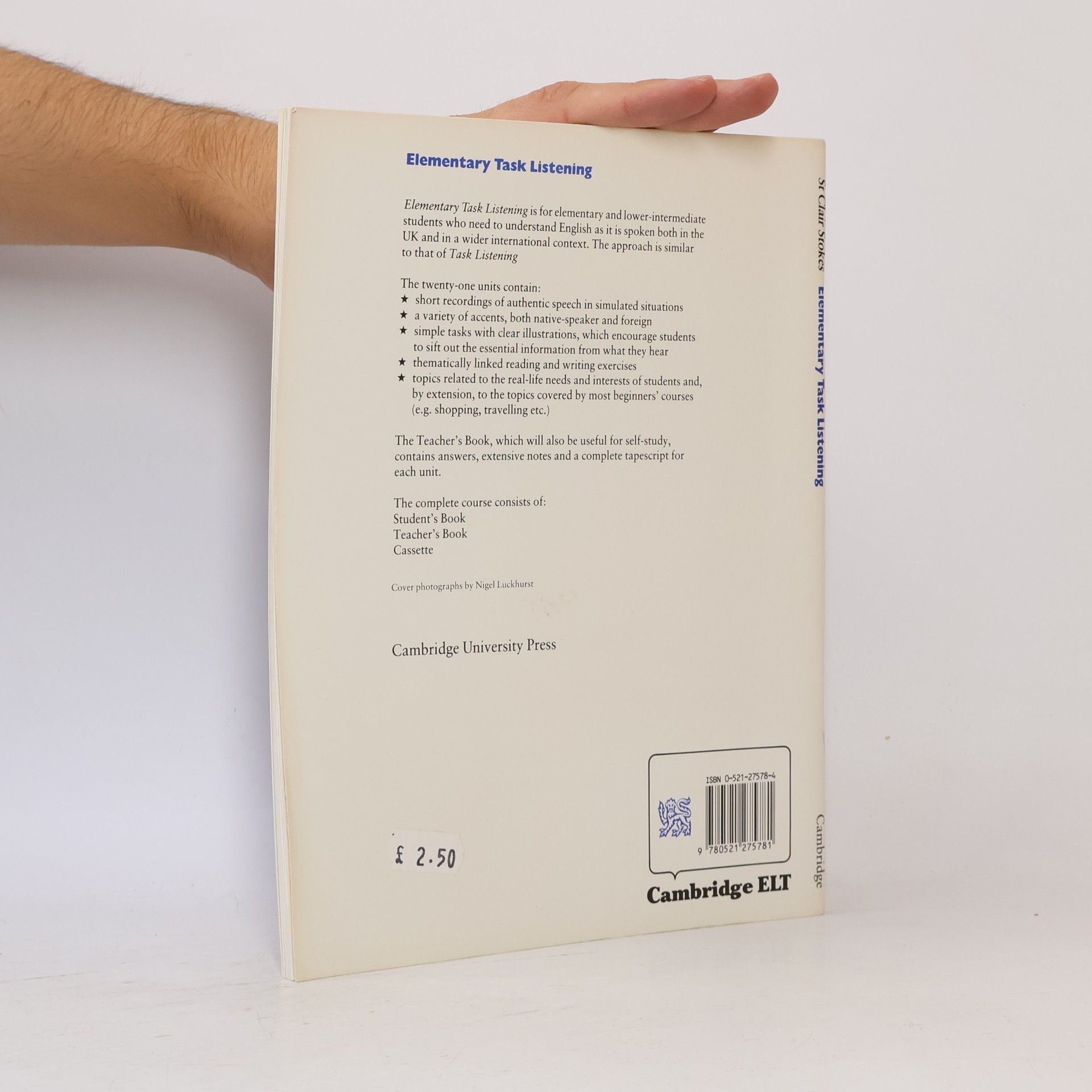 Jacqueline St Clair Stokes Elementary Task Listening: Student´s Book