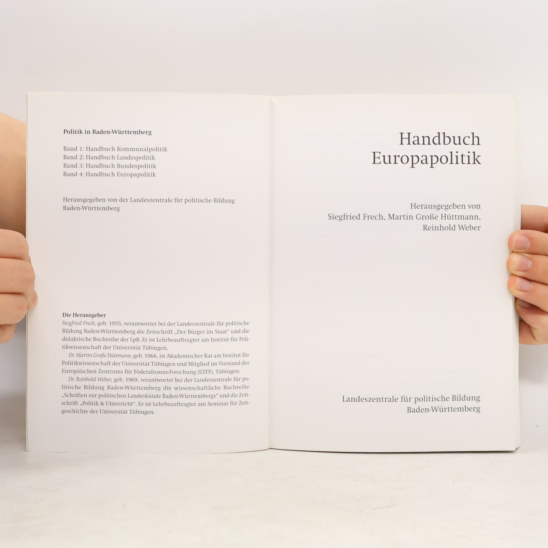 Martin Große Hüttmann Handbuch Europapolitik