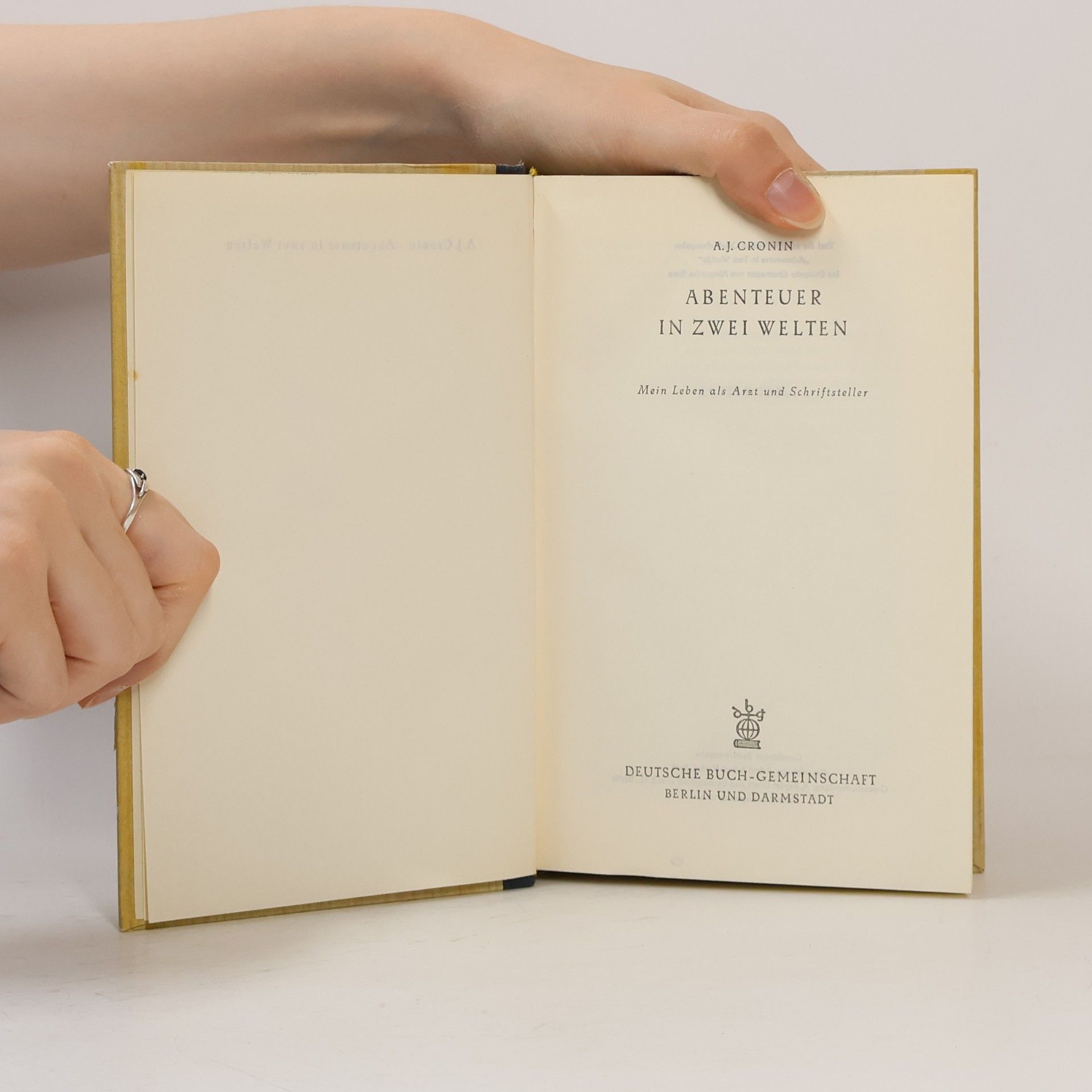 A. J. Cronin Abenteuer in zwei Welten