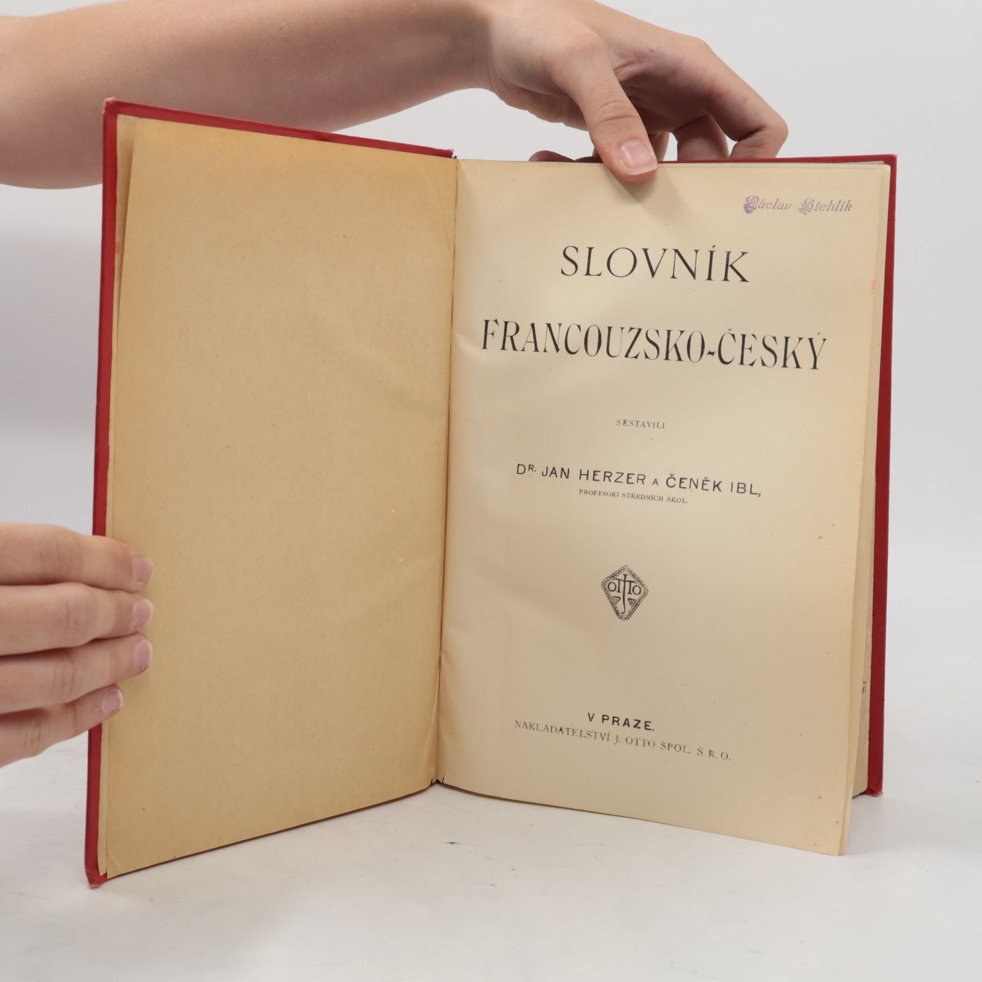 Jan Herzer Ottovy velké slovníky. Slovník francouzsko-Český