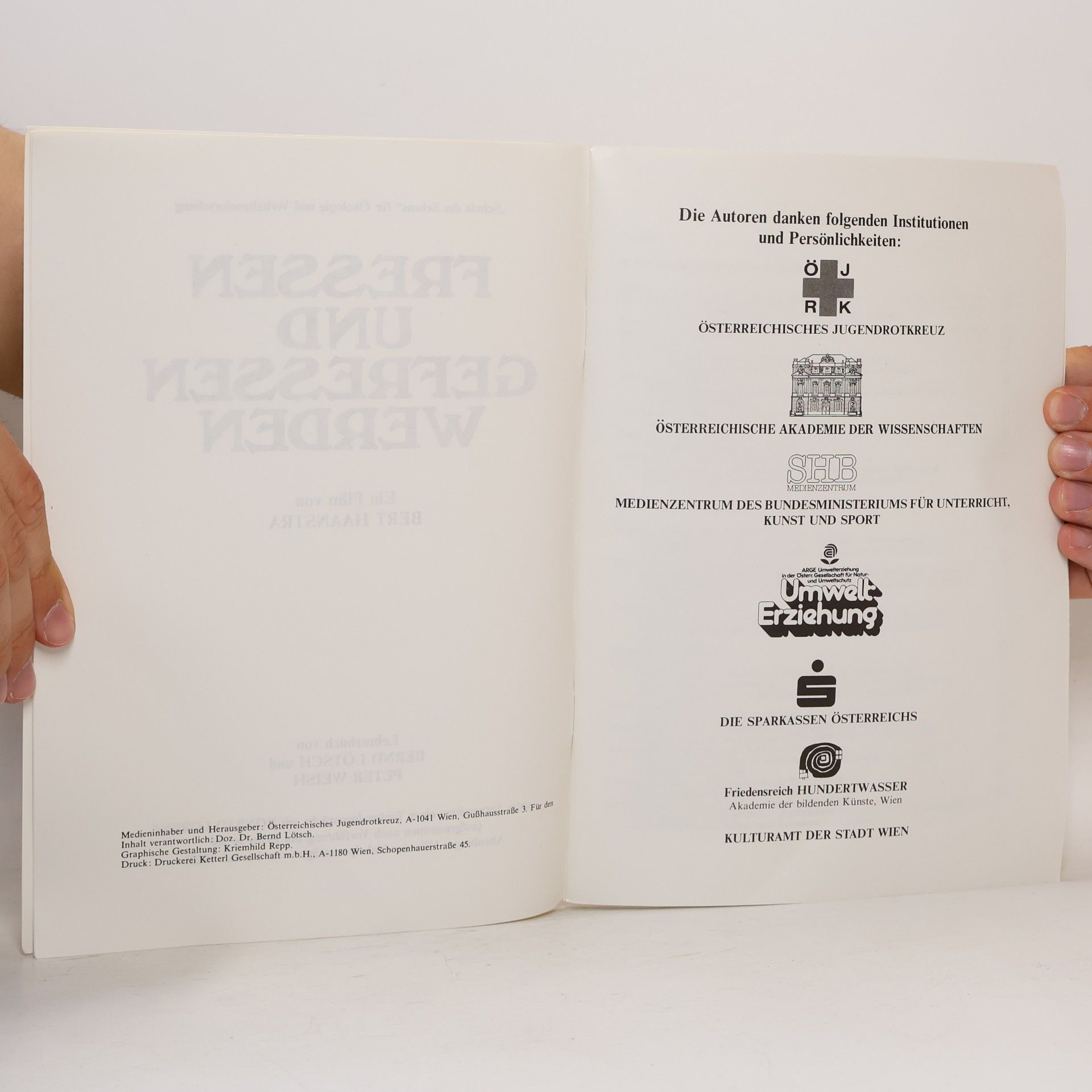 Bernd Lötsch Fressen und gefressen werden - Lehrerbuch