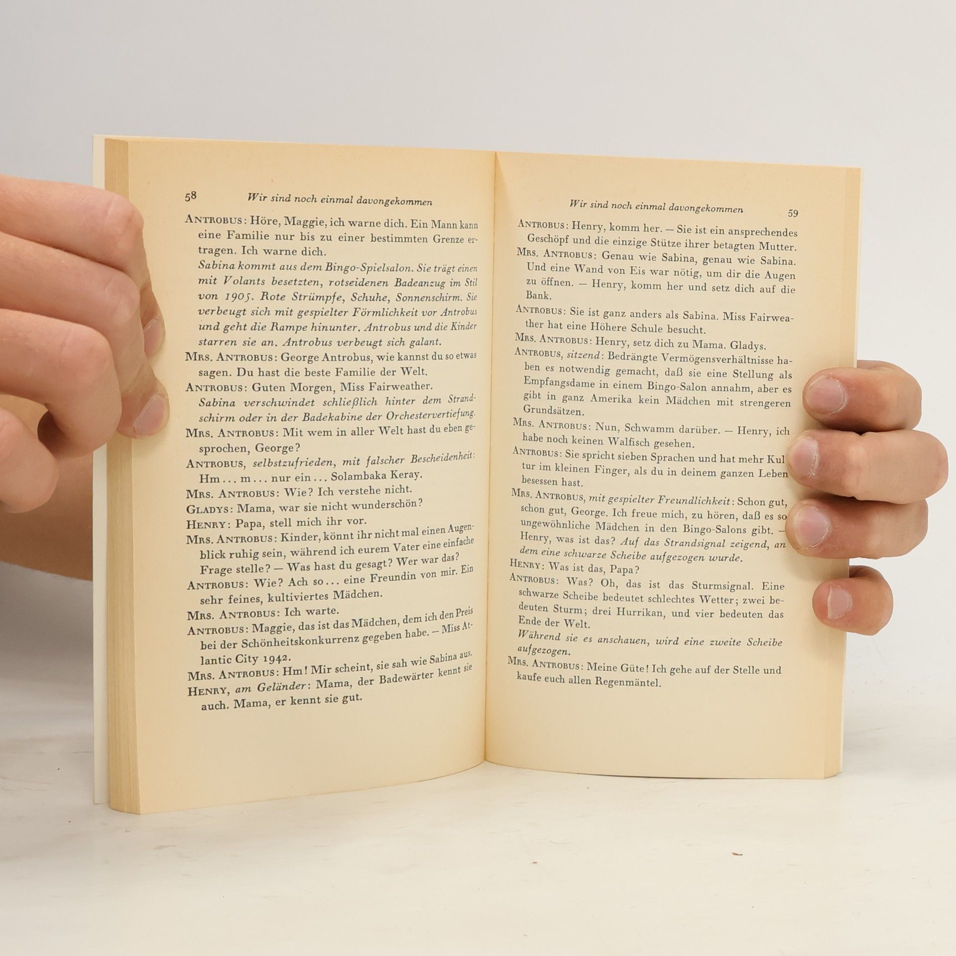 Thornton Wilder Wir sind noch einmal davongekommen