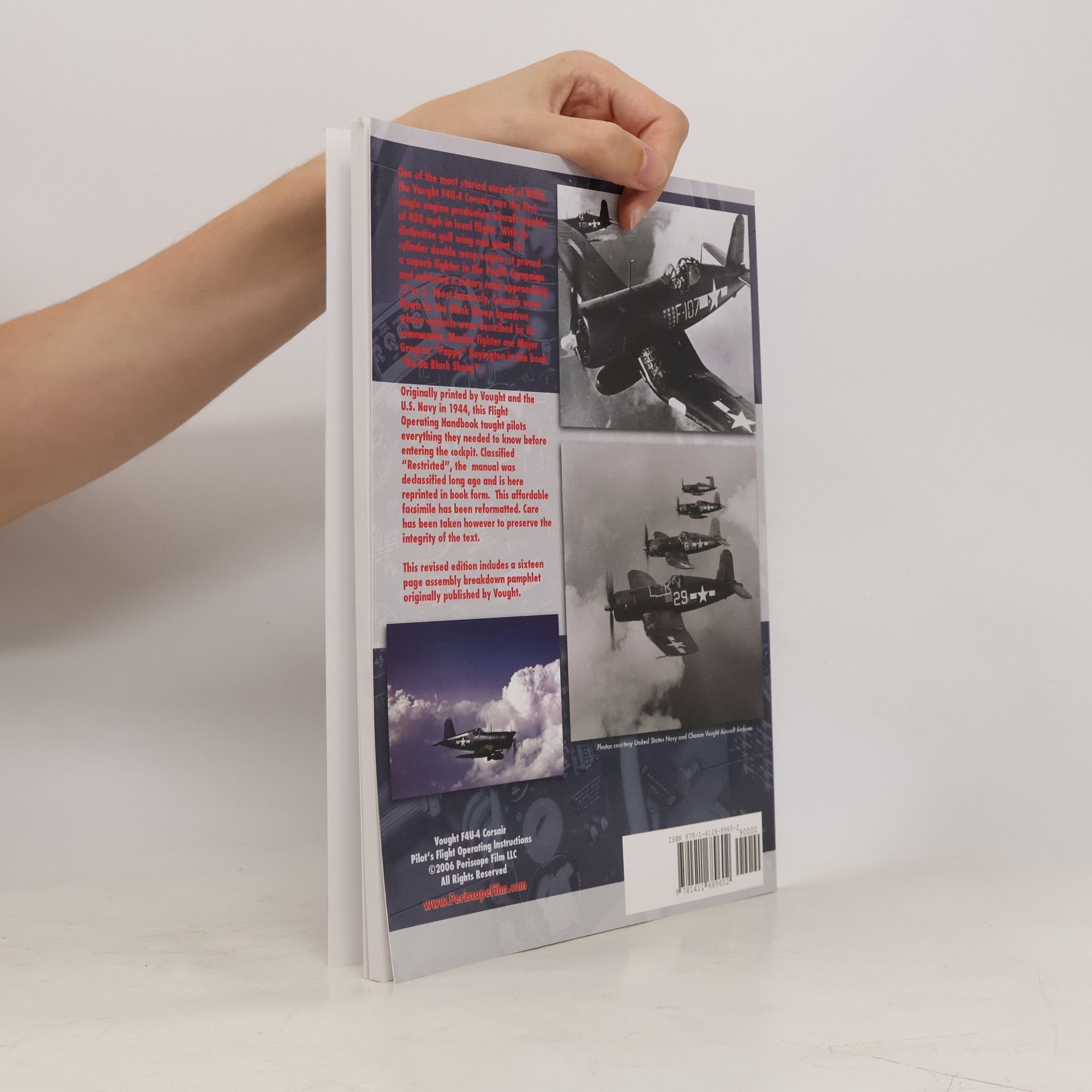 Periscope Film Com Vought F4U-4 Corsair Fighter Pilot's Flight Manual