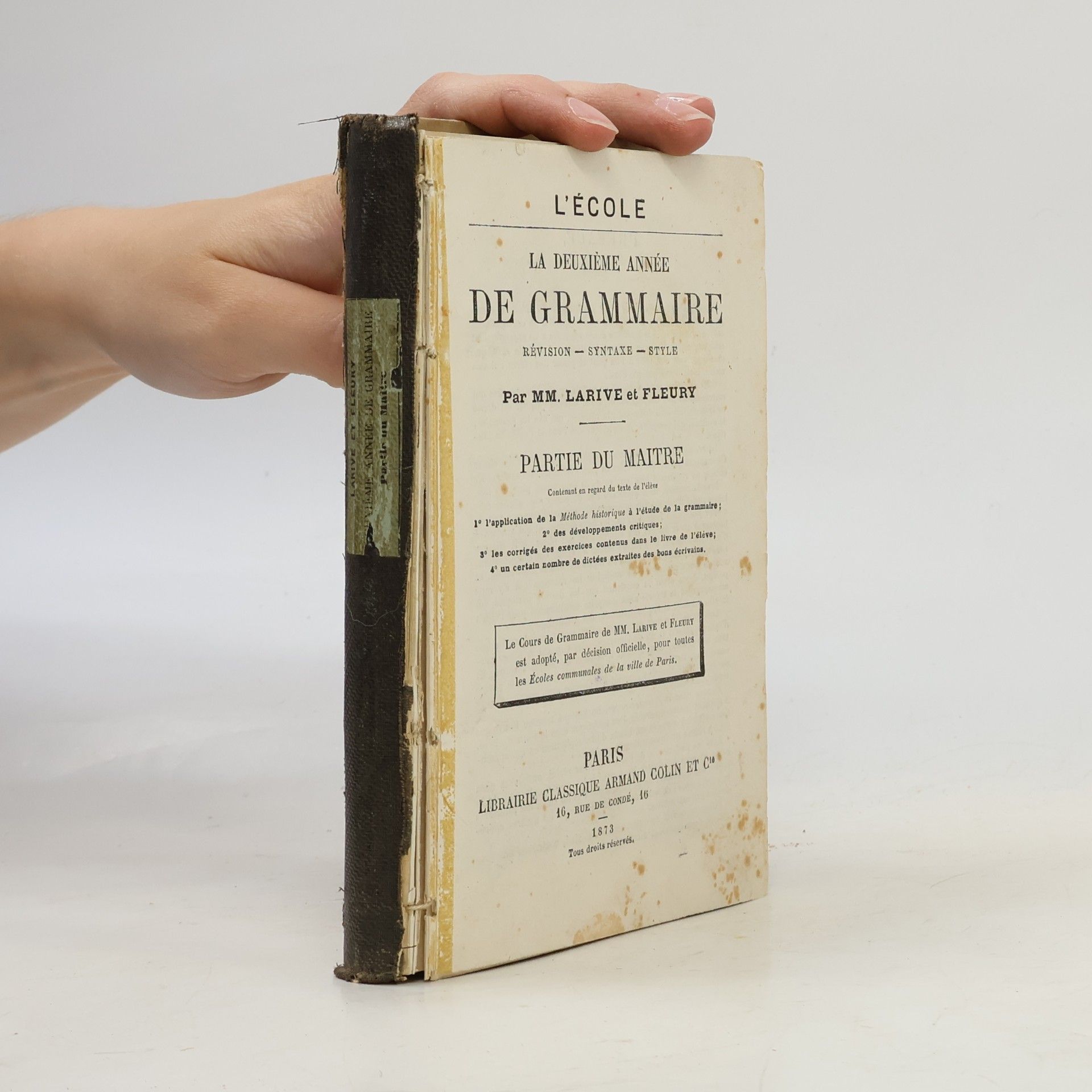 Autorenkollektiv L'École - La Deuxième Année de Grammaire