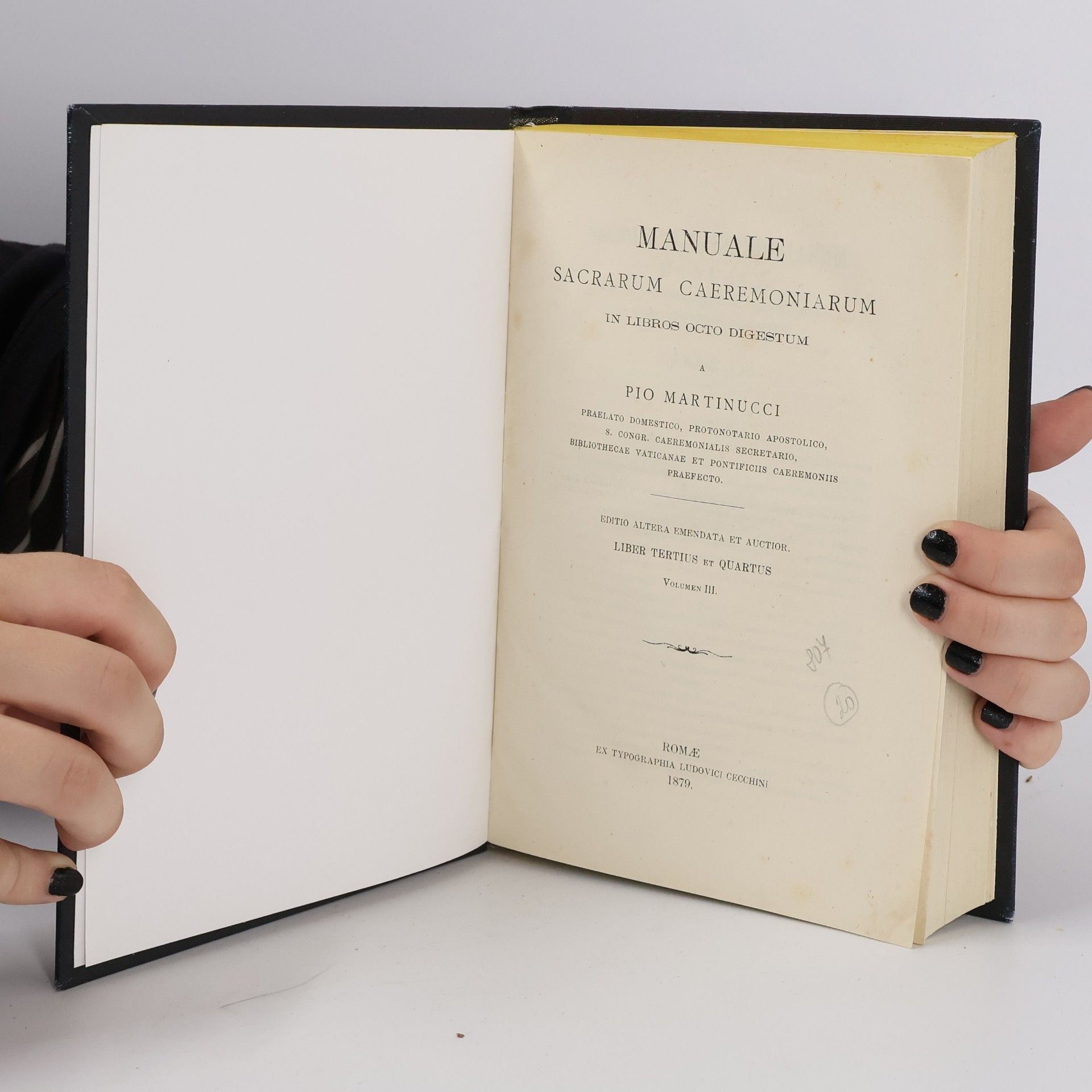 Pio Martinucci Manuale sacrarum caeremoniarum III
