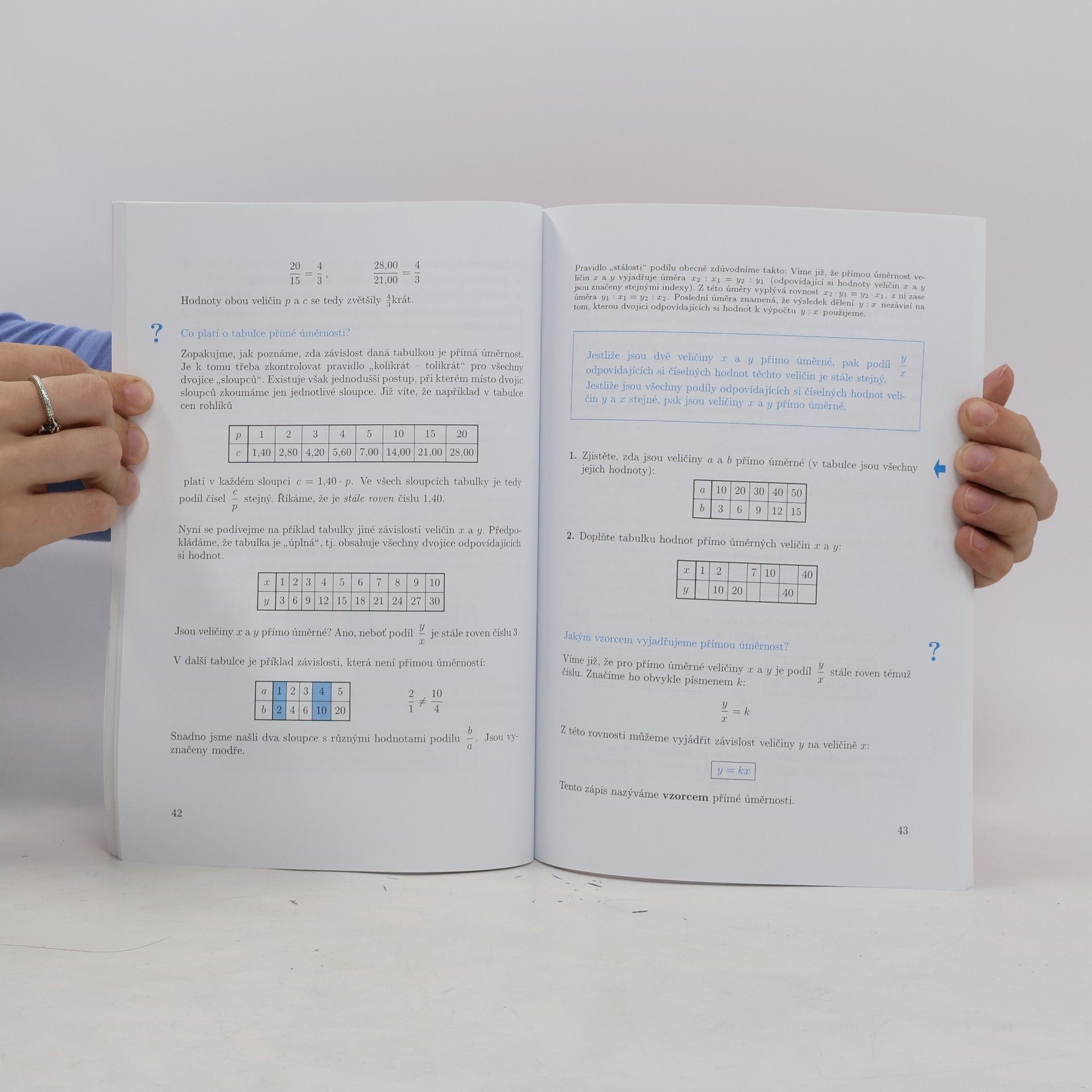Lucie Václavíková Matematika. Tercie. Úměrnosti
