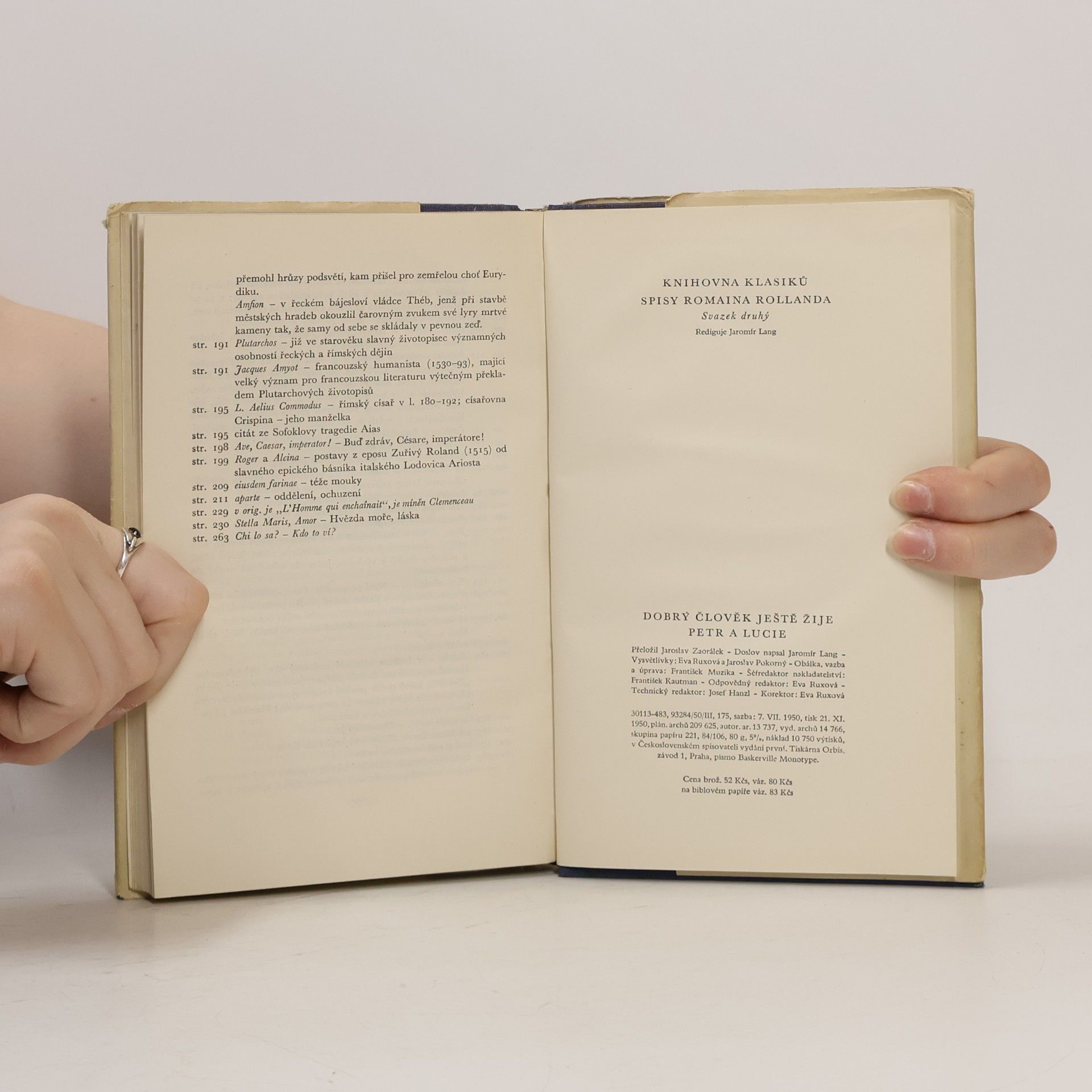 Romain Rolland Dobrý člověk ještě žije. Petr a Lucie