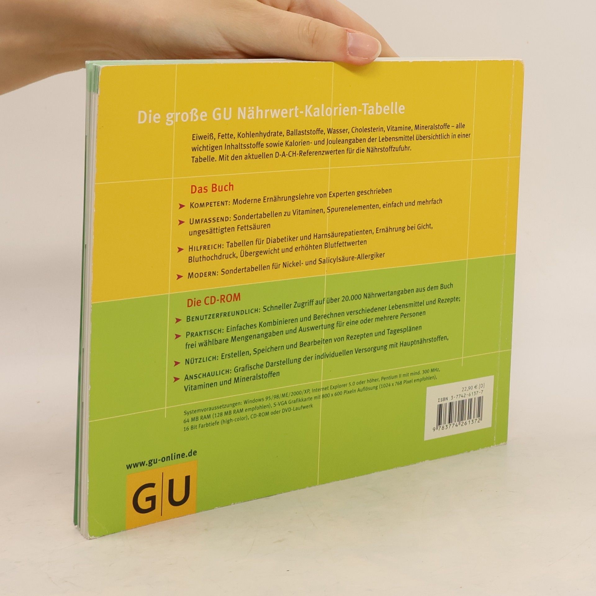 Waltraute Aign Die Grosse GU Nährwert-Kalorien-Tabelle mit CD-Rom 2004/05