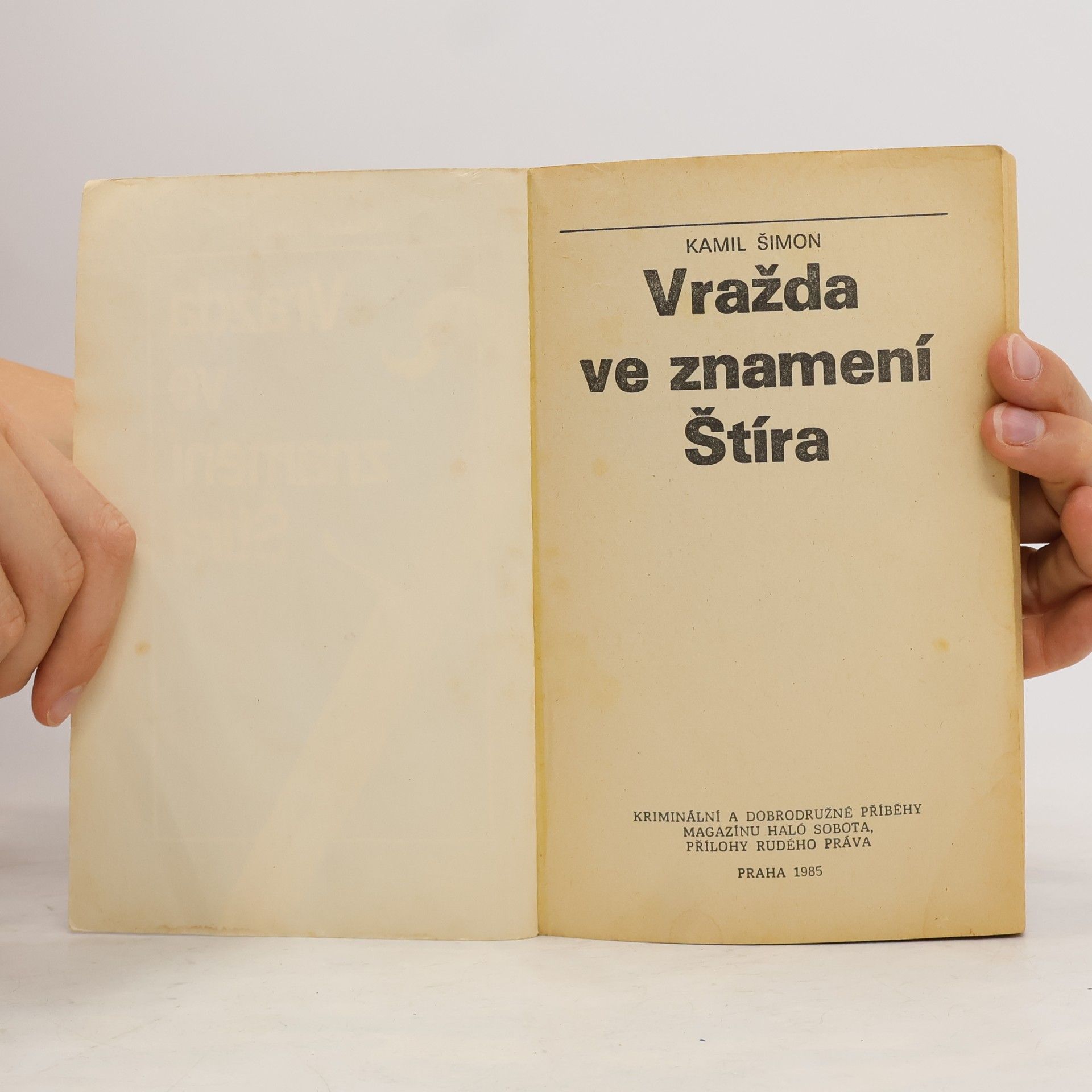 Kamil Šimon Vražda ve znamení Štíra