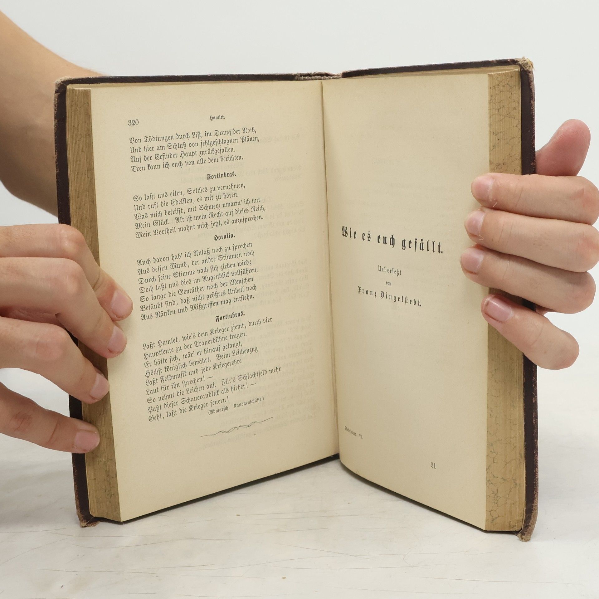 William Shakespeare Shakespeare's dramatische Werke (III. a IV. svazek v jedné vazbě)